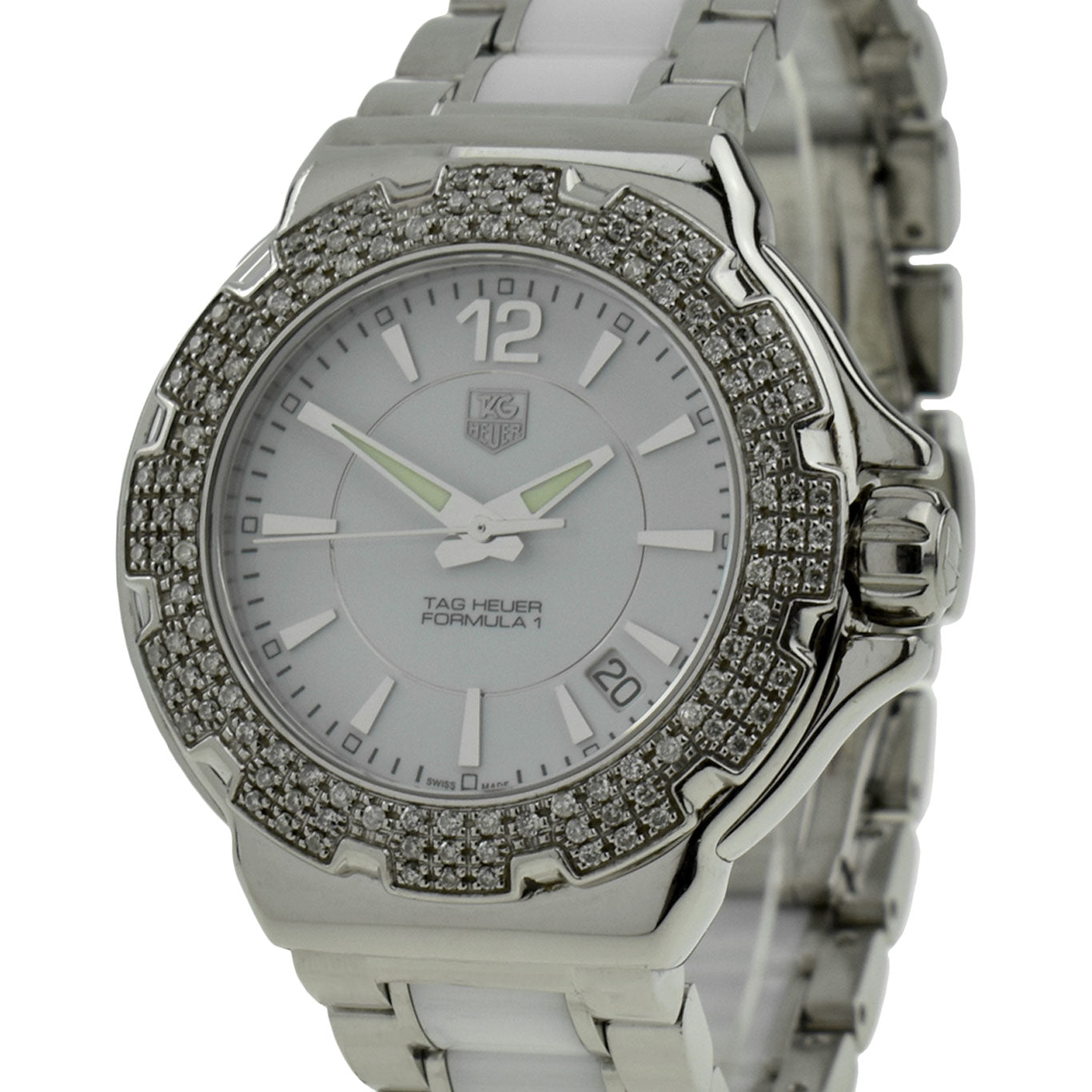 Tag Heuer F1 Steel & Ceramic Diamond Set Quartz WAH1215