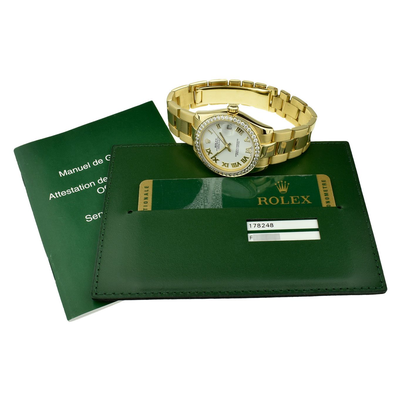 Rolex Datejust 31 Oyster Perpetual 18k Gold Diamond Set 178248