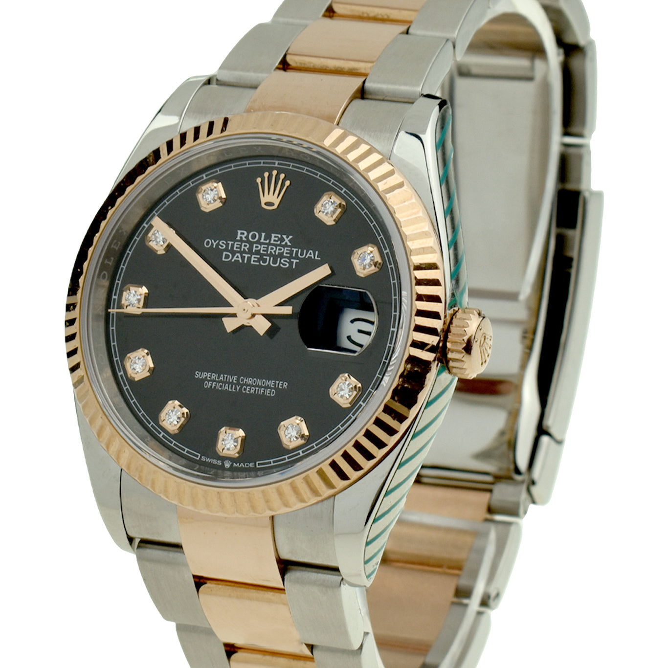 Rolex Datejust 36 Steel & Rose Gold Diamond Dot 126231