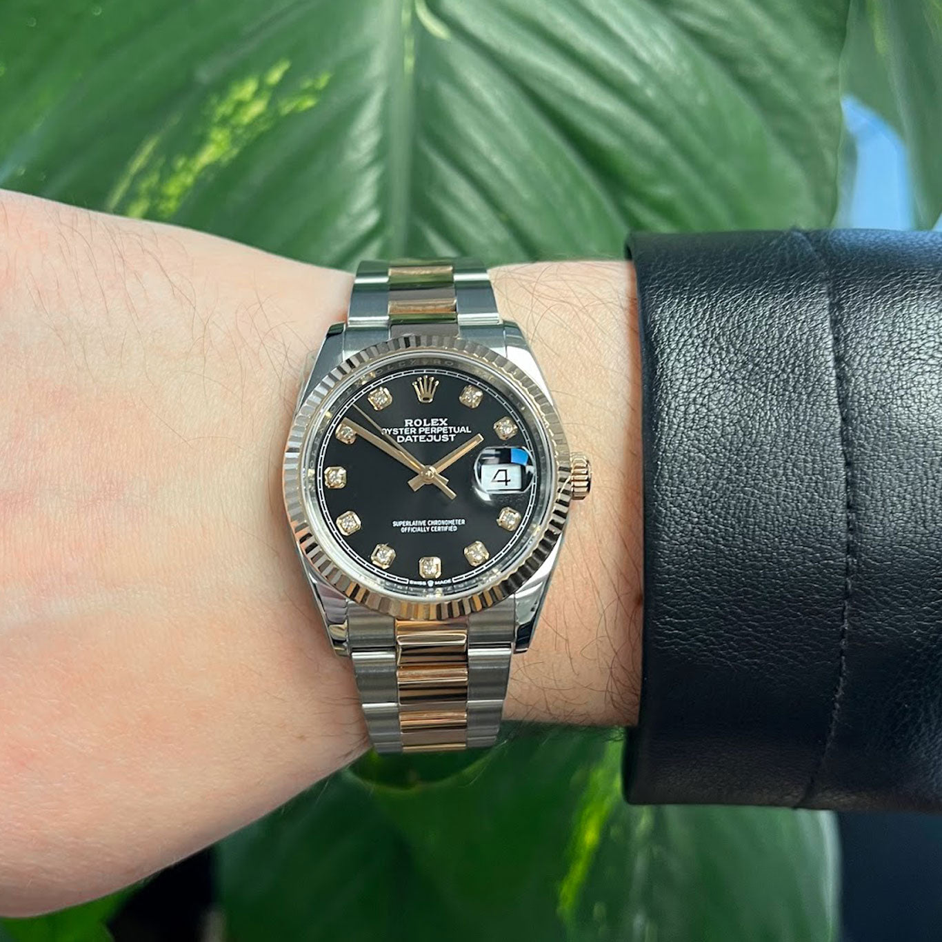 Rolex Datejust 36 Steel & Rose Gold Diamond Dot 126231
