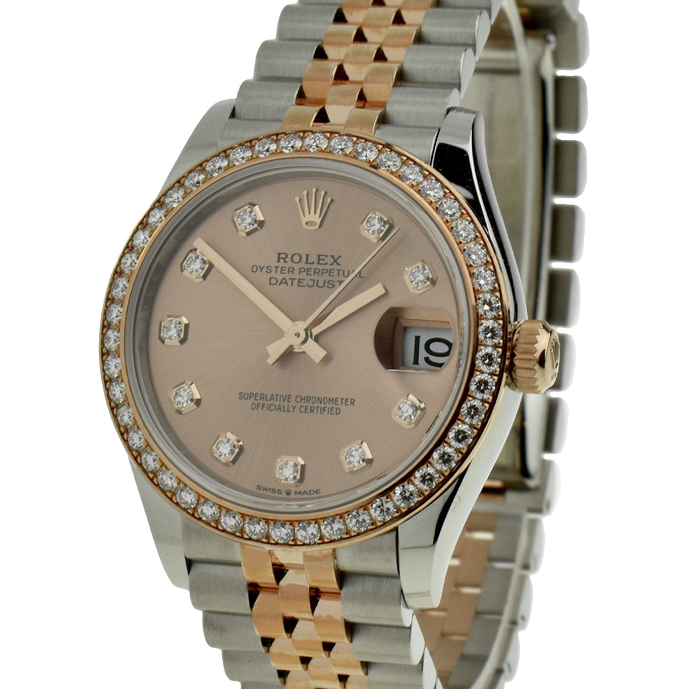 Rolex Datejust 31 Steel & Rose Gold Diamond Set 273831RBR