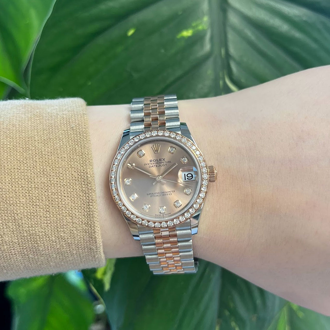 Rolex Datejust 31 Steel & Rose Gold Diamond Set 273831RBR