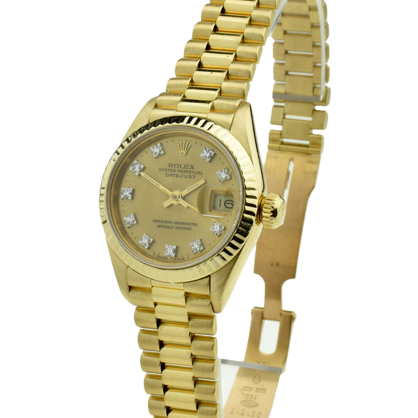 Rolex Lady Datejust 18k Gold Diamond Dot 69178