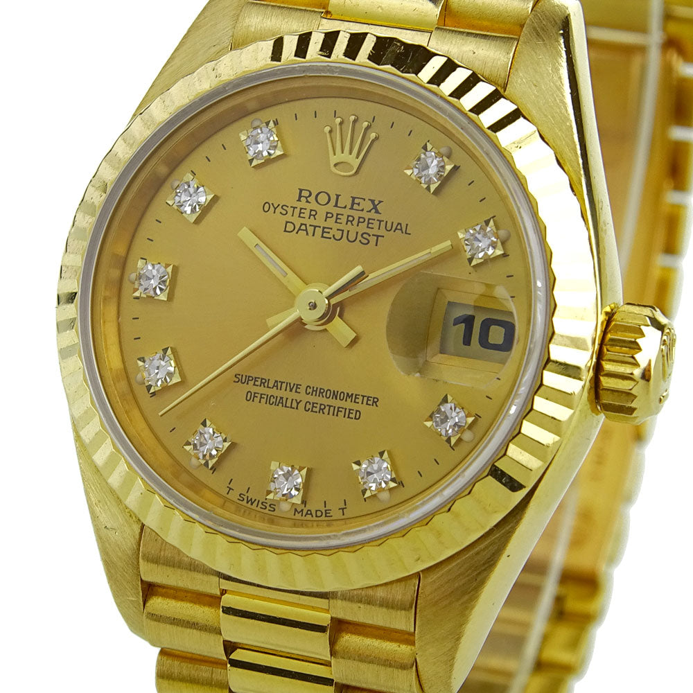 Rolex Lady Datejust Diamond Dot 18k Gold 69178