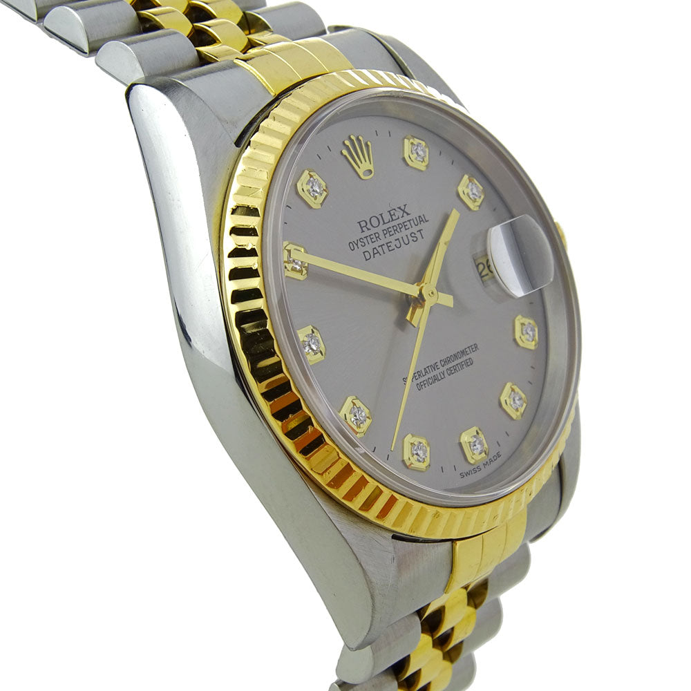 Rolex Datejust Steel and Gold Diamond Dot 16233