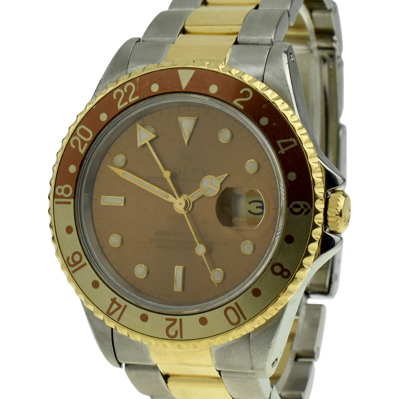 Rolex GMT-Master II Steel & Gold "Root Beer"16713