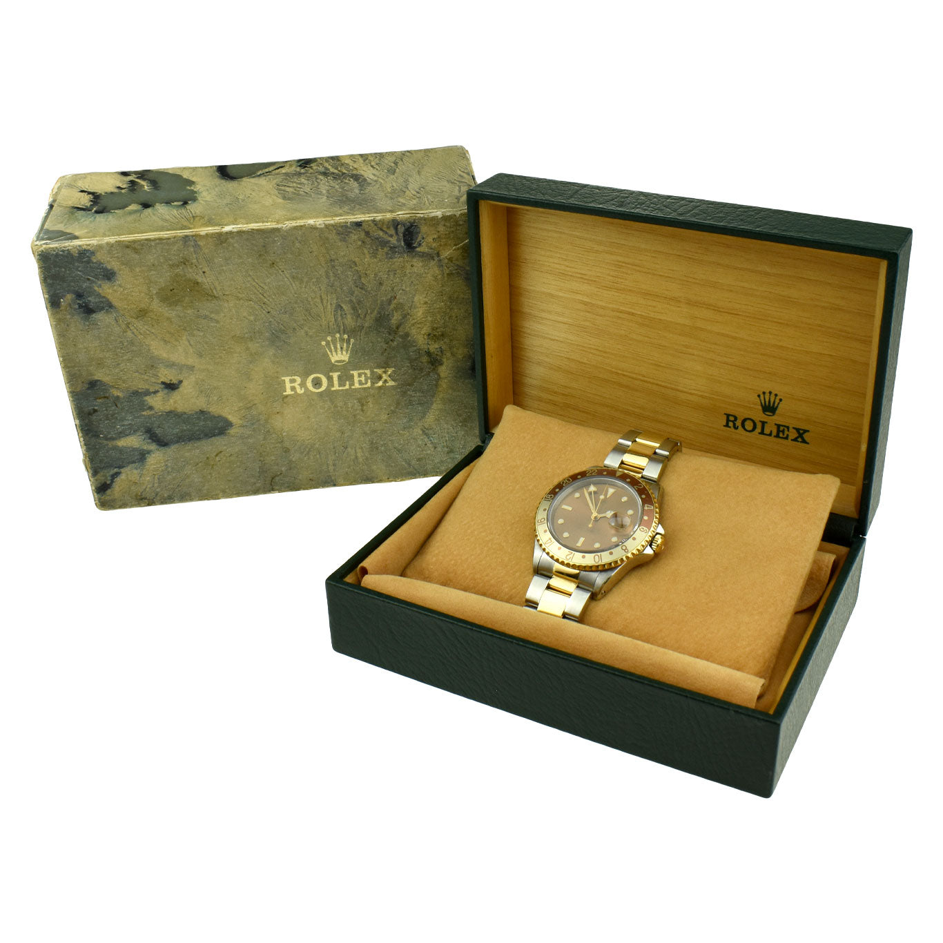 rolex gmt master ii in box rootbeer