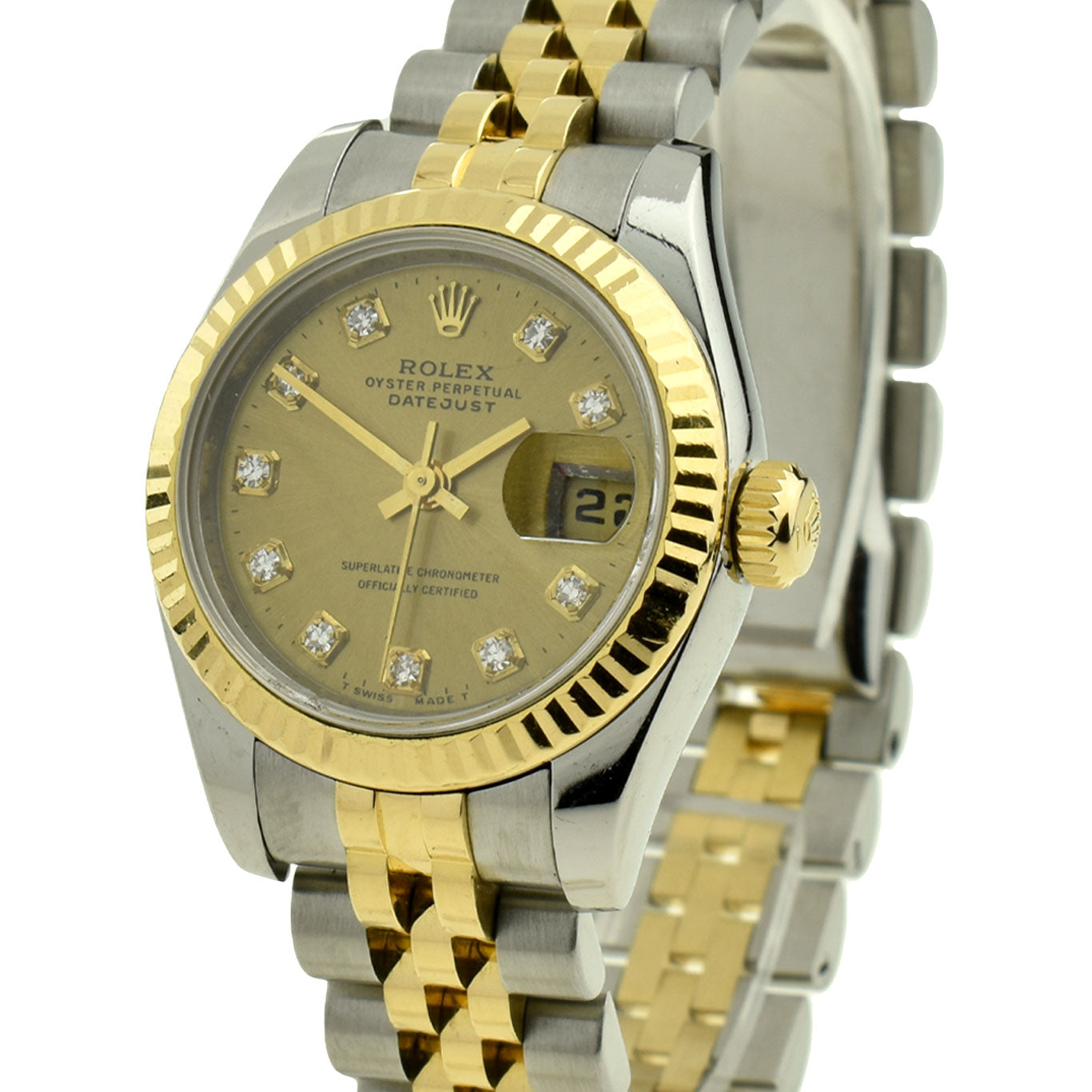 Rolex Lady Datejust Steel & Gold Diamond Set 179173