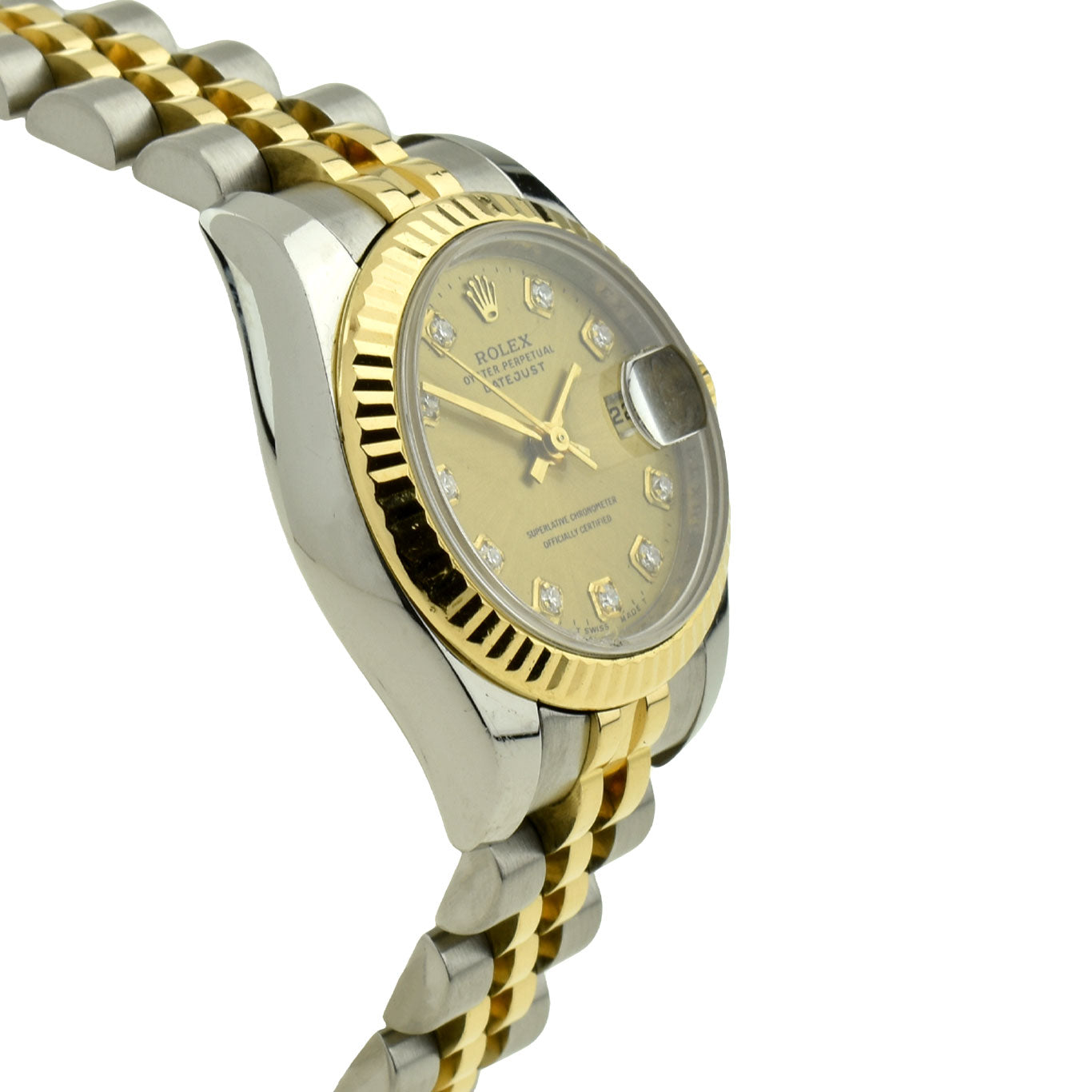 Rolex Lady Datejust Steel & Gold Diamond Set 179173