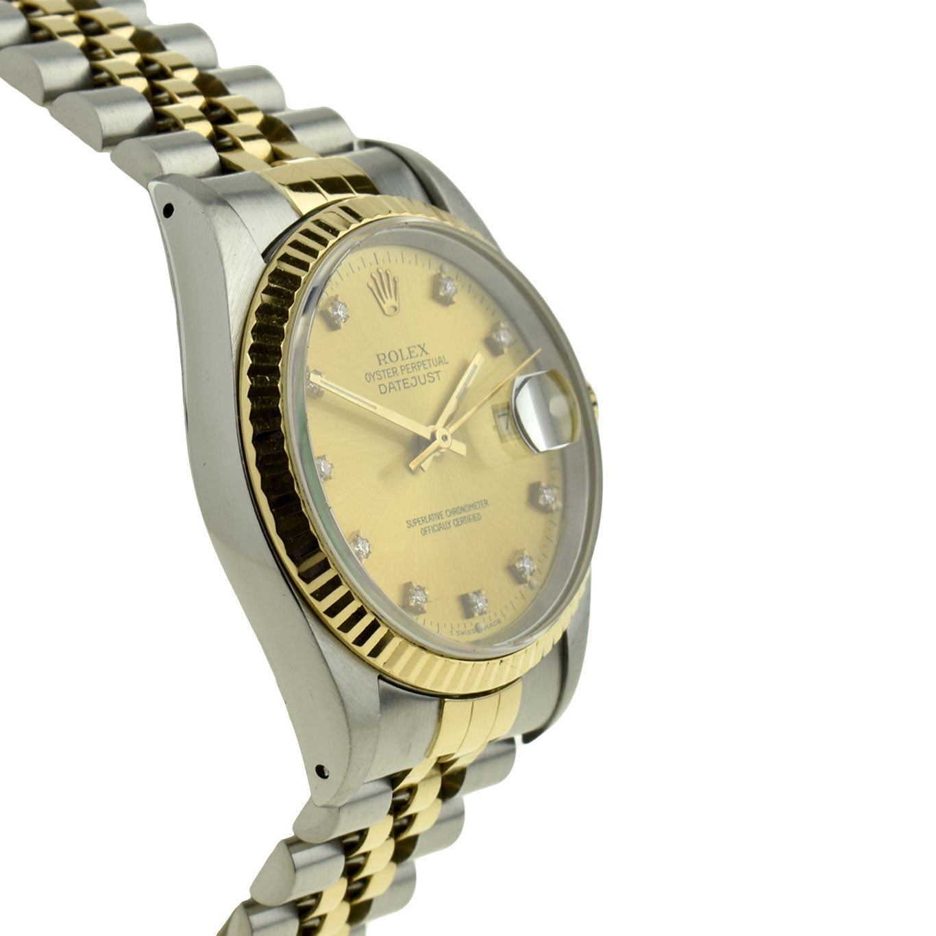 Rolex Datejust Steel & Gold Diamond Dot 16233