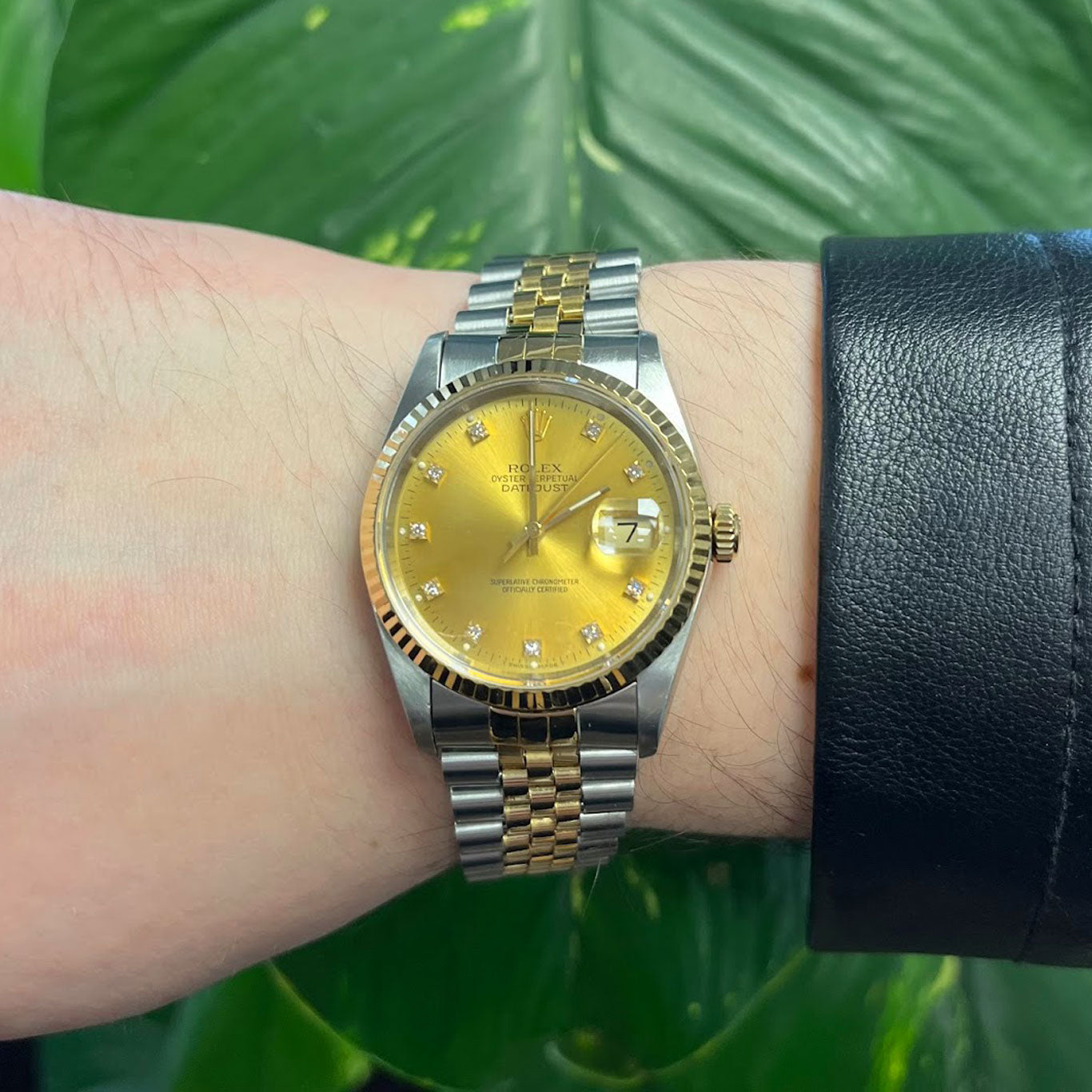 Rolex Datejust Steel & Gold Diamond Dot 16233