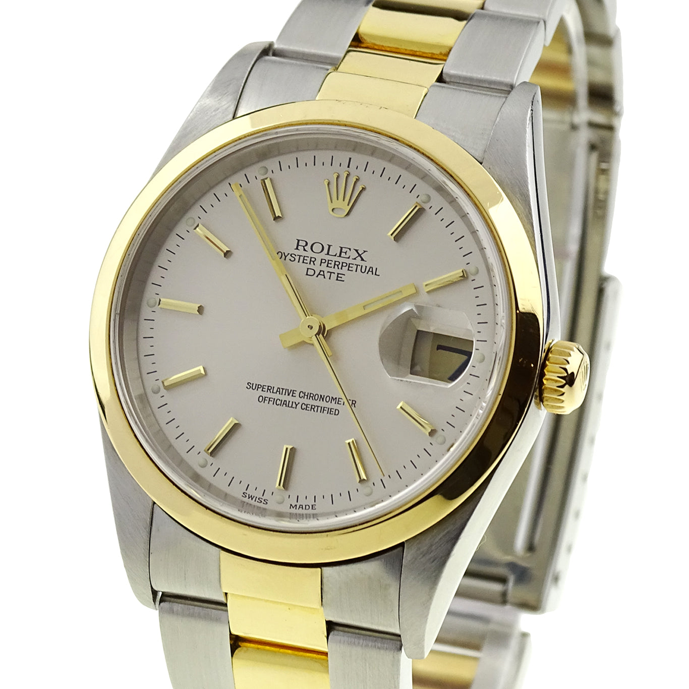 Rolex Date Oyster Perpetual Steel and Gold 15203