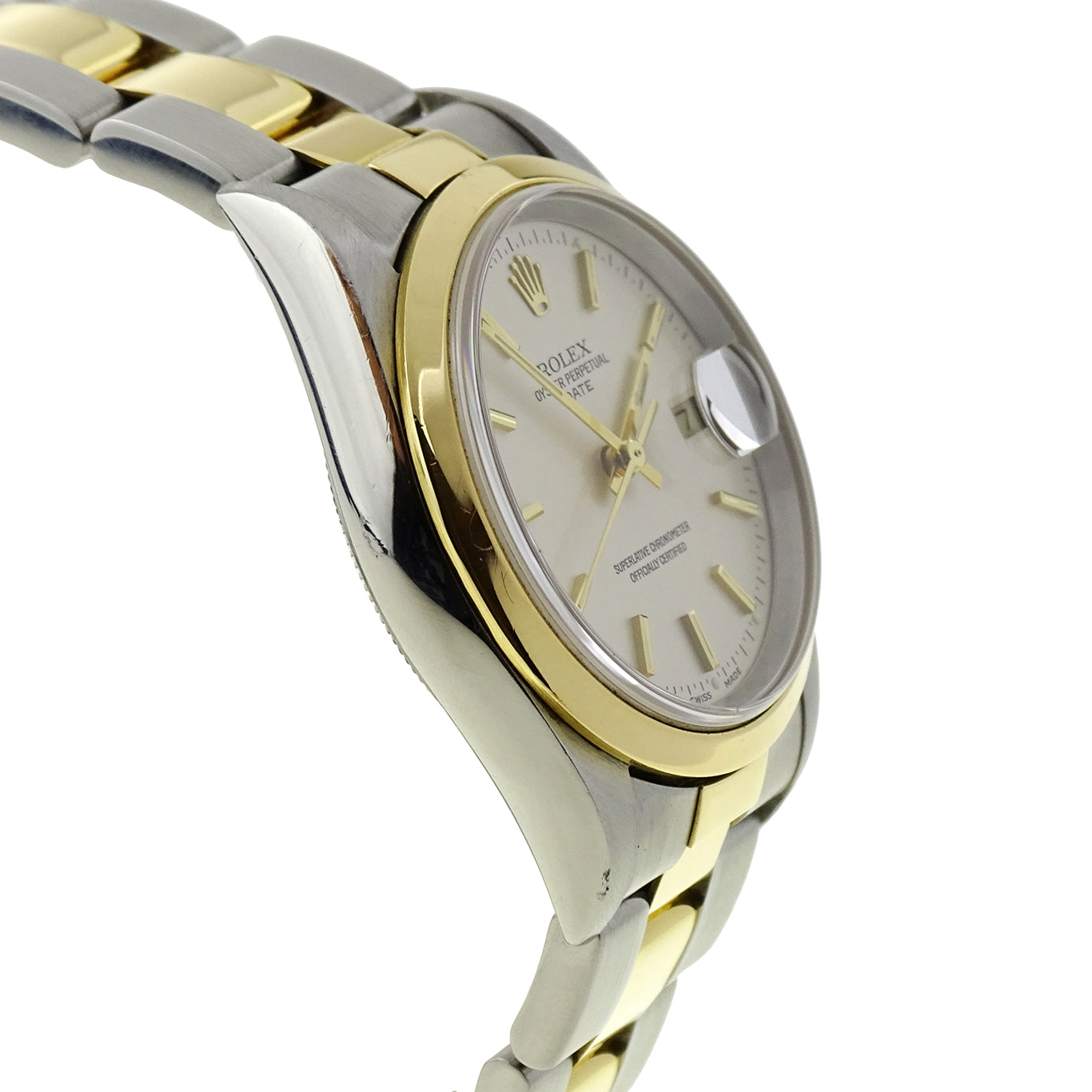 Rolex Date Oyster Perpetual Steel and Gold 15203