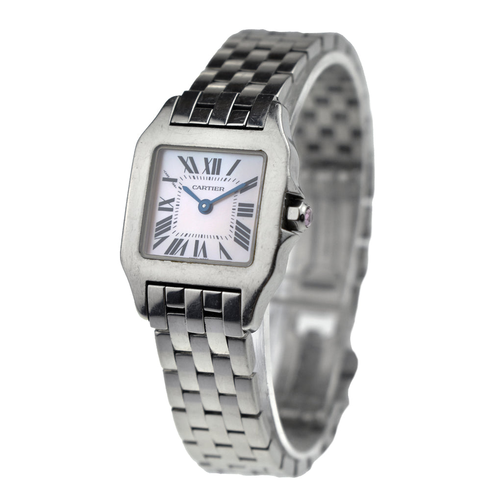 Pre-owned Cartier Women's Santos Demoiselle 20mm Stainless Steel Wristwatch - 2698 main image 1