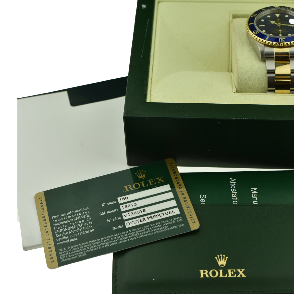 Rolex Submariner Date Stainless Steel & Gold 16613