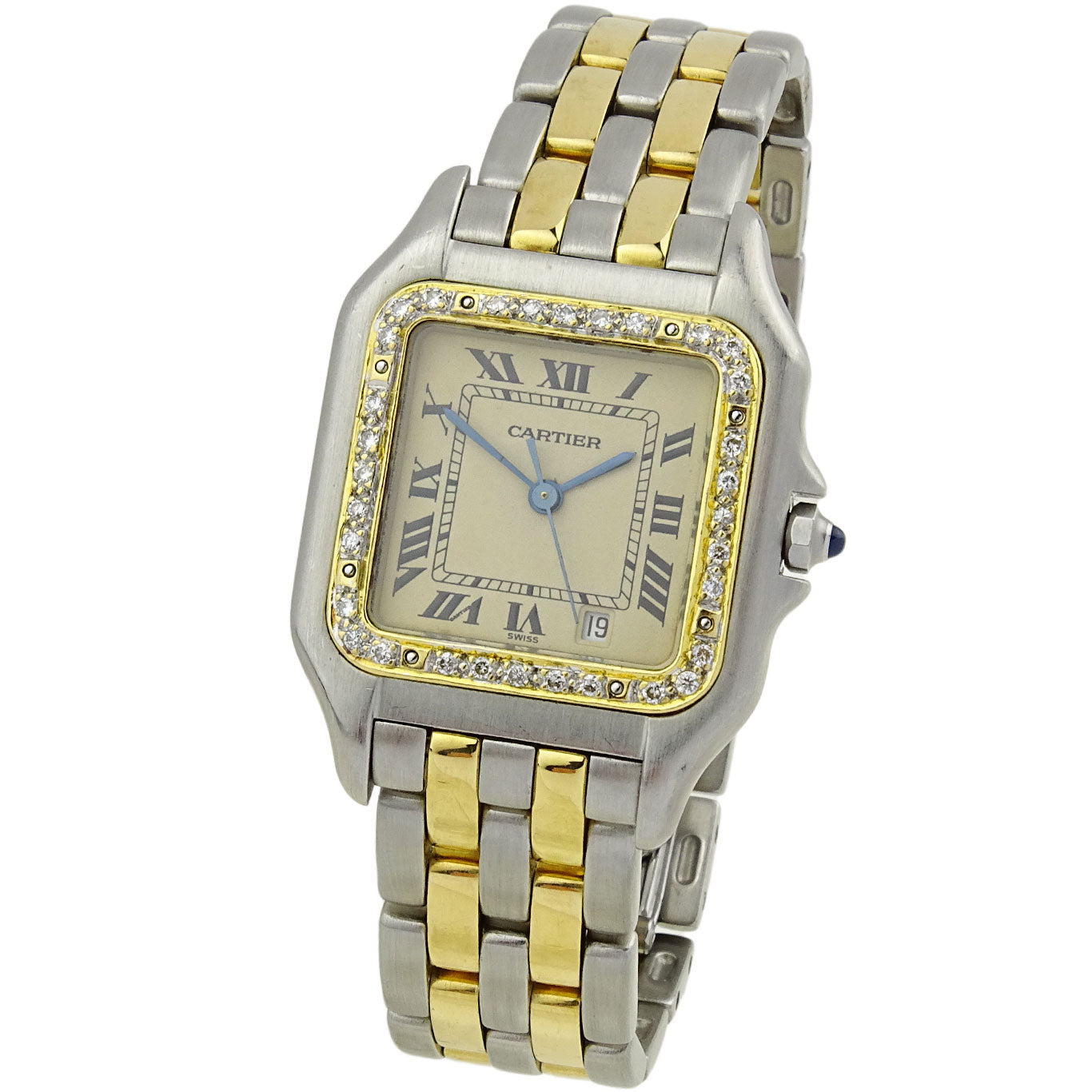 Cartier Panthere Steel and Gold Quartz 187949