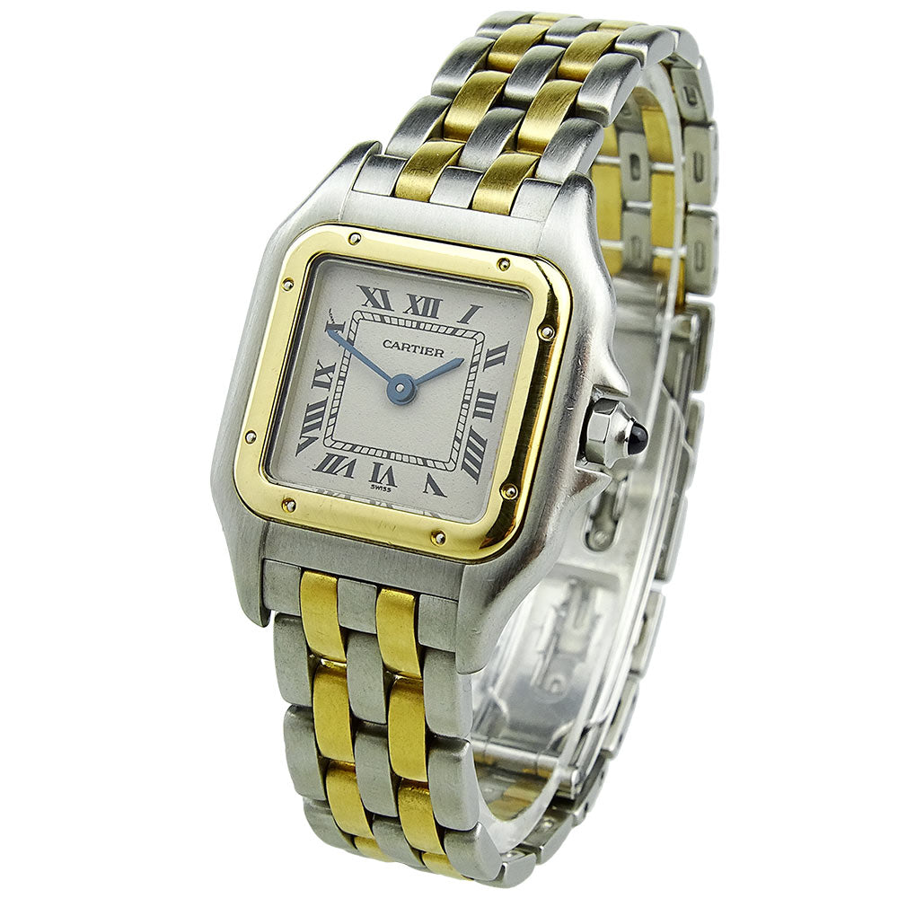 Cartier Panthere Steel and Gold Quartz