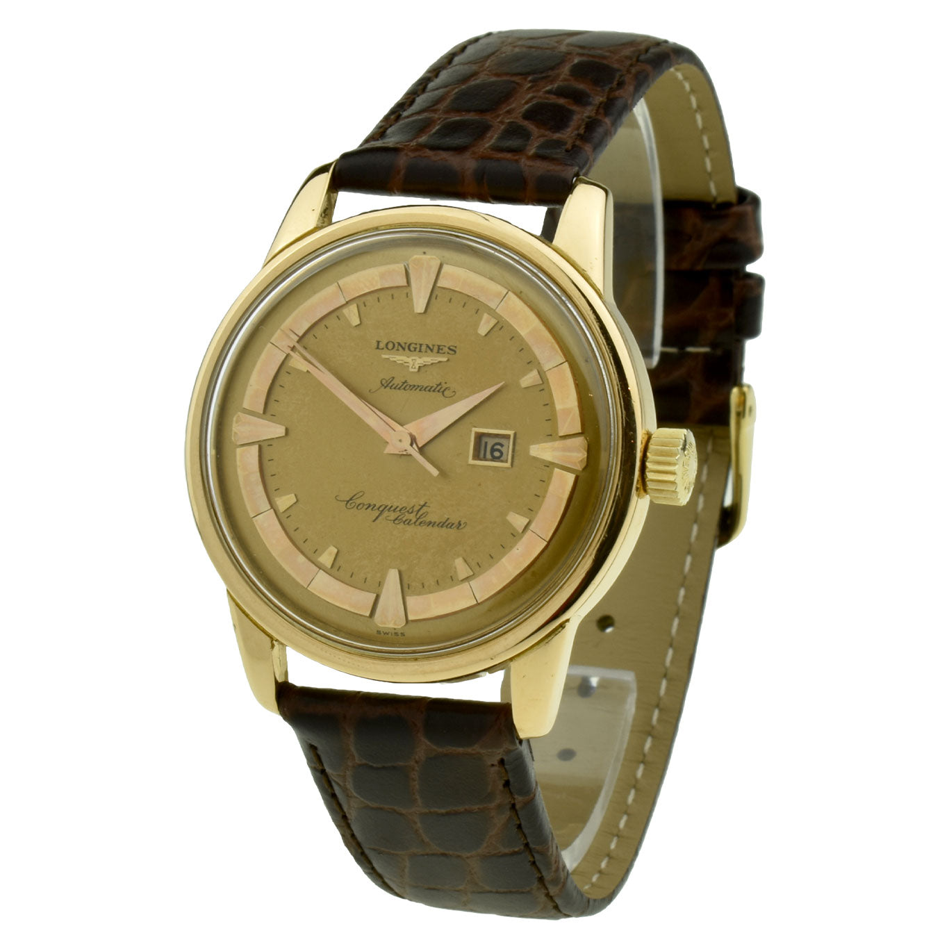 Longines Conquest Calendar 18ct Gold Vintage Automatic 9005-4