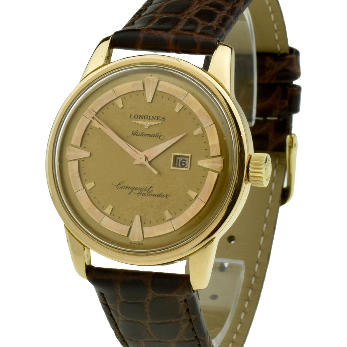 Longines Conquest Calendar 18ct Gold Vintage Automatic 9005-4