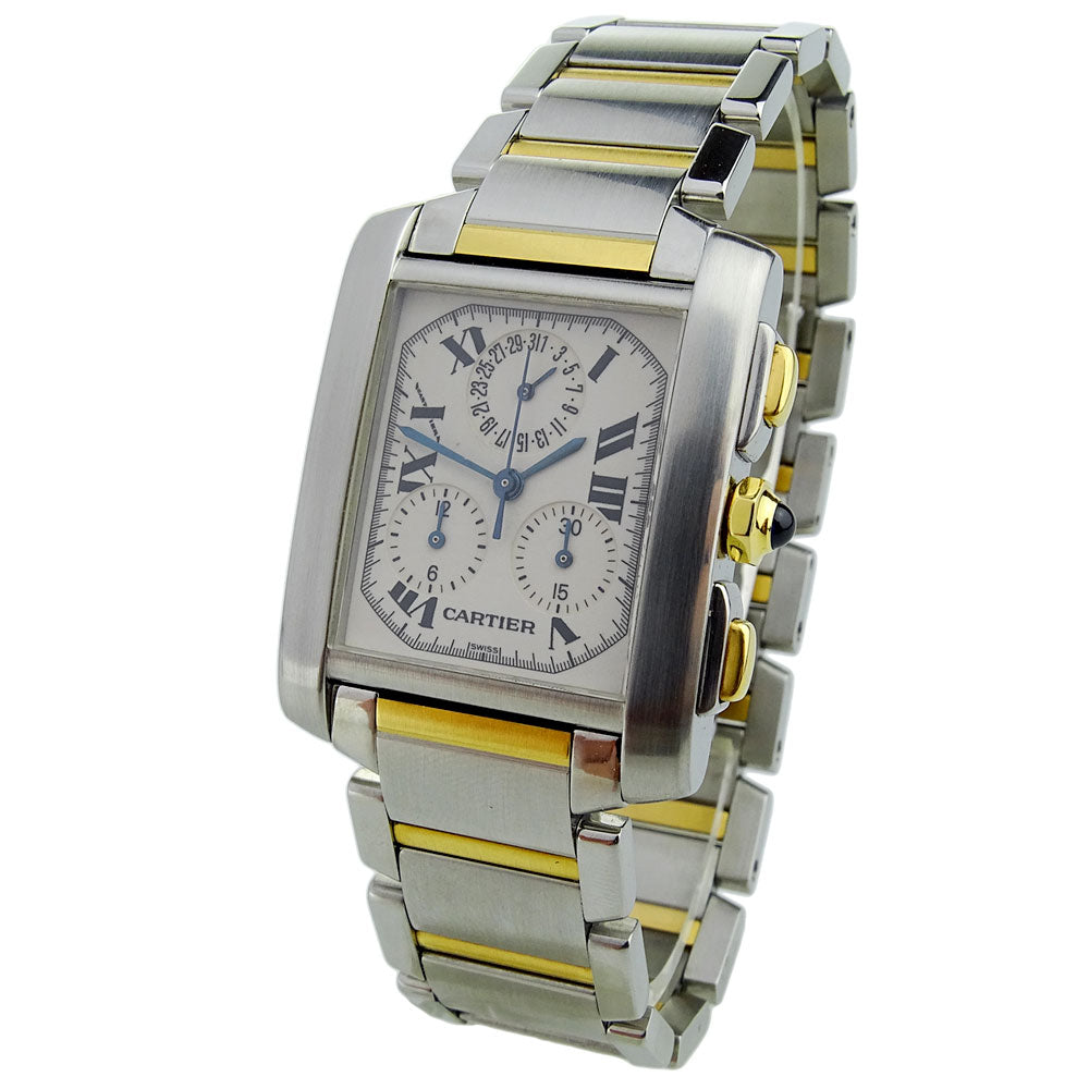 Cartier Tank Francaise Chronoflex Steel &amp; Gold W51004Q4