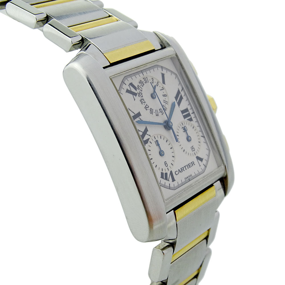 Cartier Tank Francaise Chronoflex Steel &amp; Gold W51004Q4