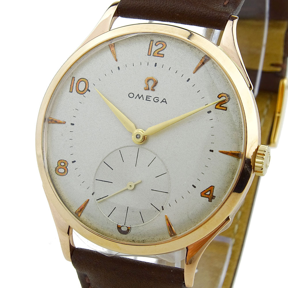 Omega Vintage 18k Rose Gold Oversize Mechanical