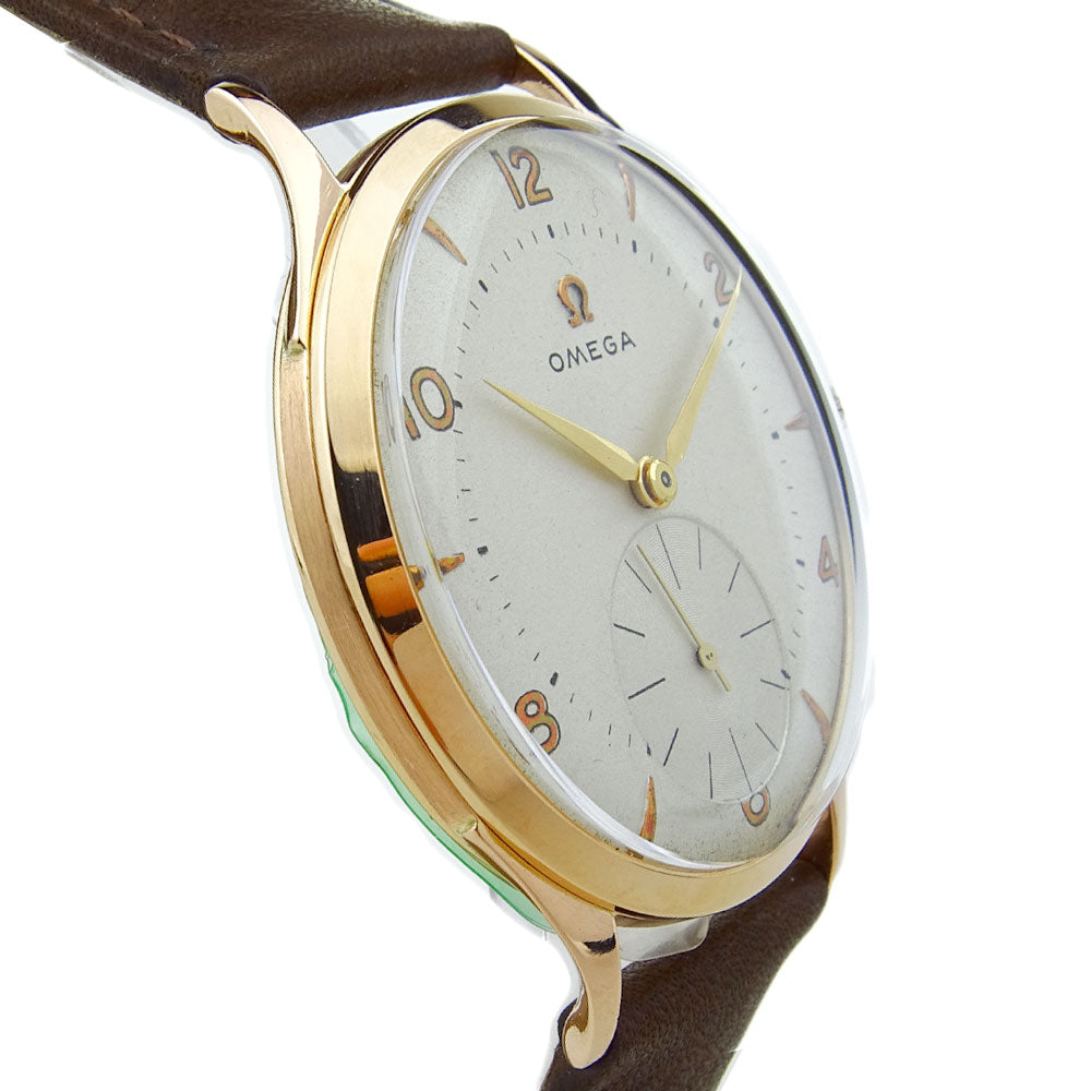 Omega Vintage 18k Rose Gold Oversize Mechanical
