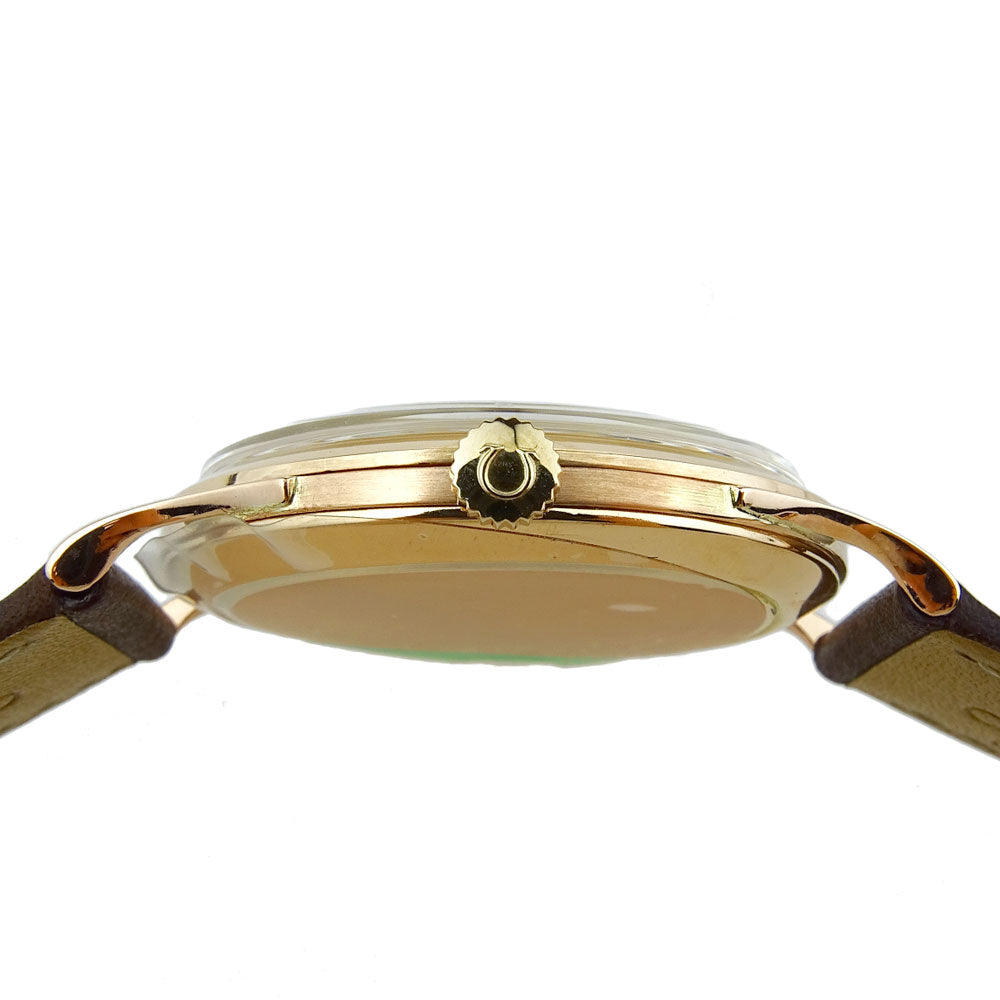 Omega Vintage 18k Rose Gold Oversize Mechanical
