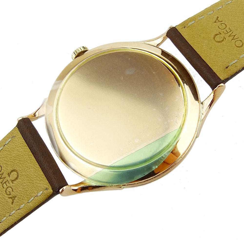 Omega Vintage 18k Rose Gold Oversize Mechanical