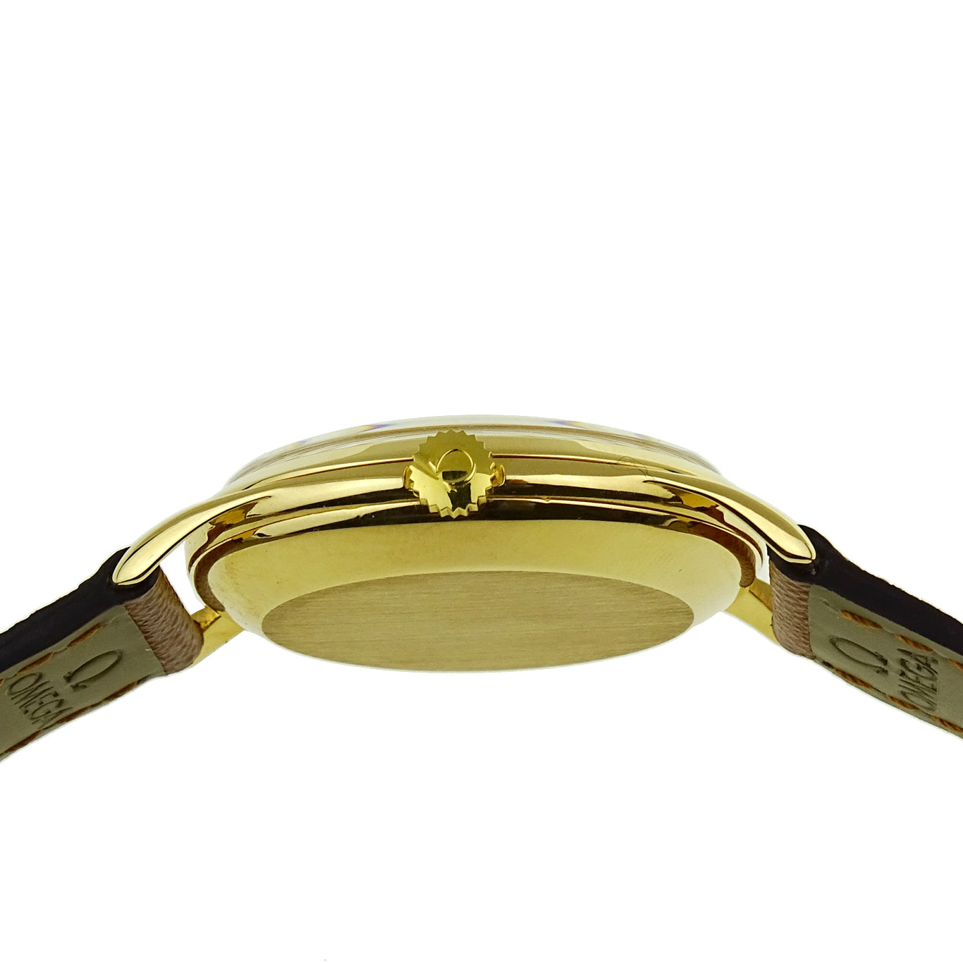 Omega Vintage 18k Gold Mechanical Oversize