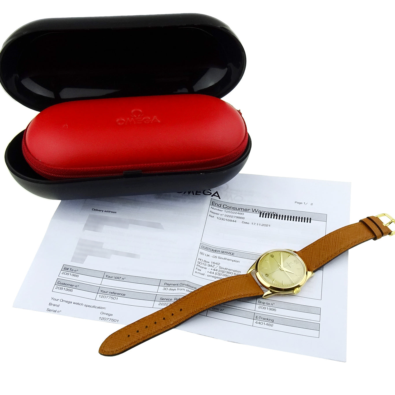 Omega Vintage 18k Gold Mechanical Oversize