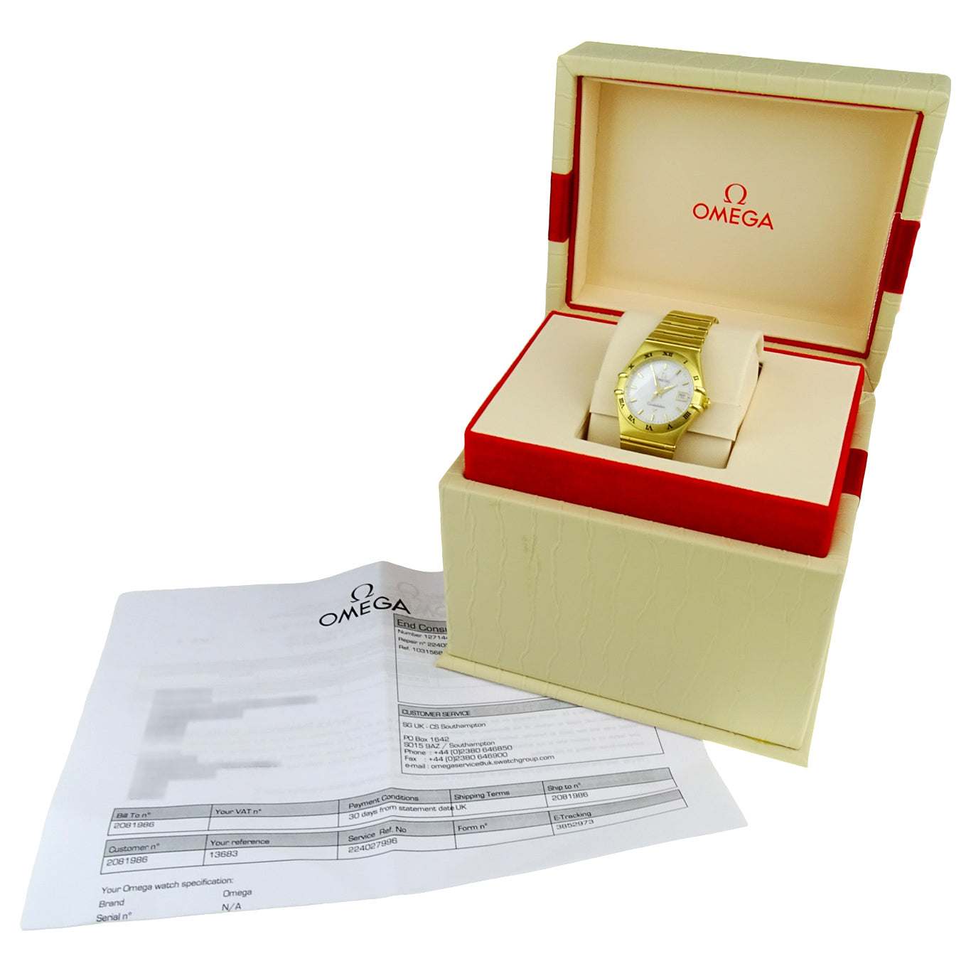 Omega Constellation Ladies 18ct Gold Quartz 1182.70.00