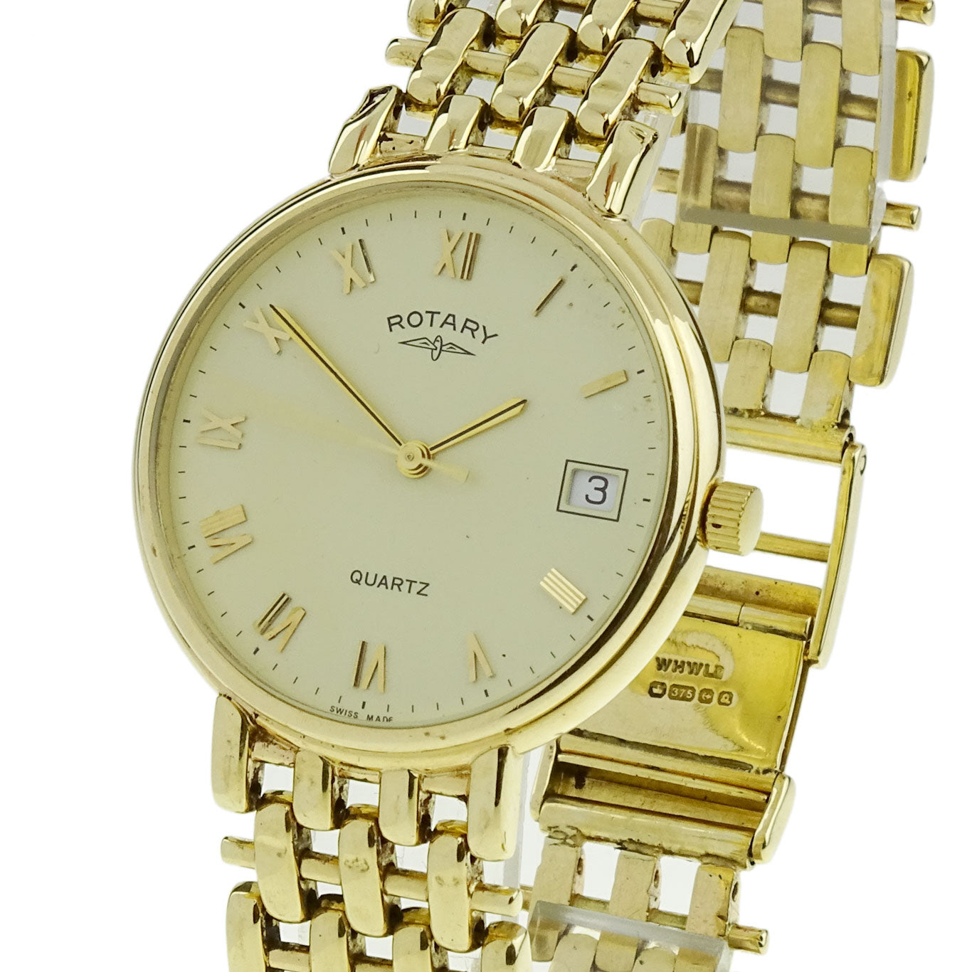 Rotary 9ct Gold Quartz Wristwatch