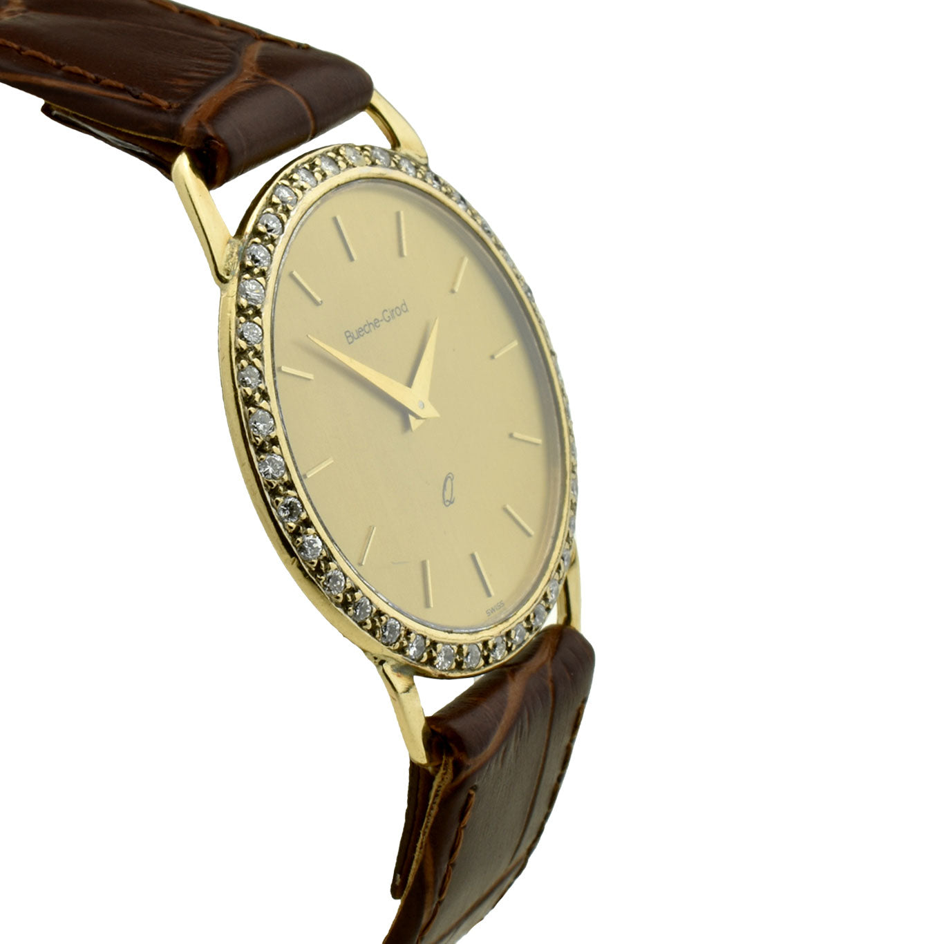 Bueche-Girod 9ct Gold Diamond Set Quartz Wristwatch