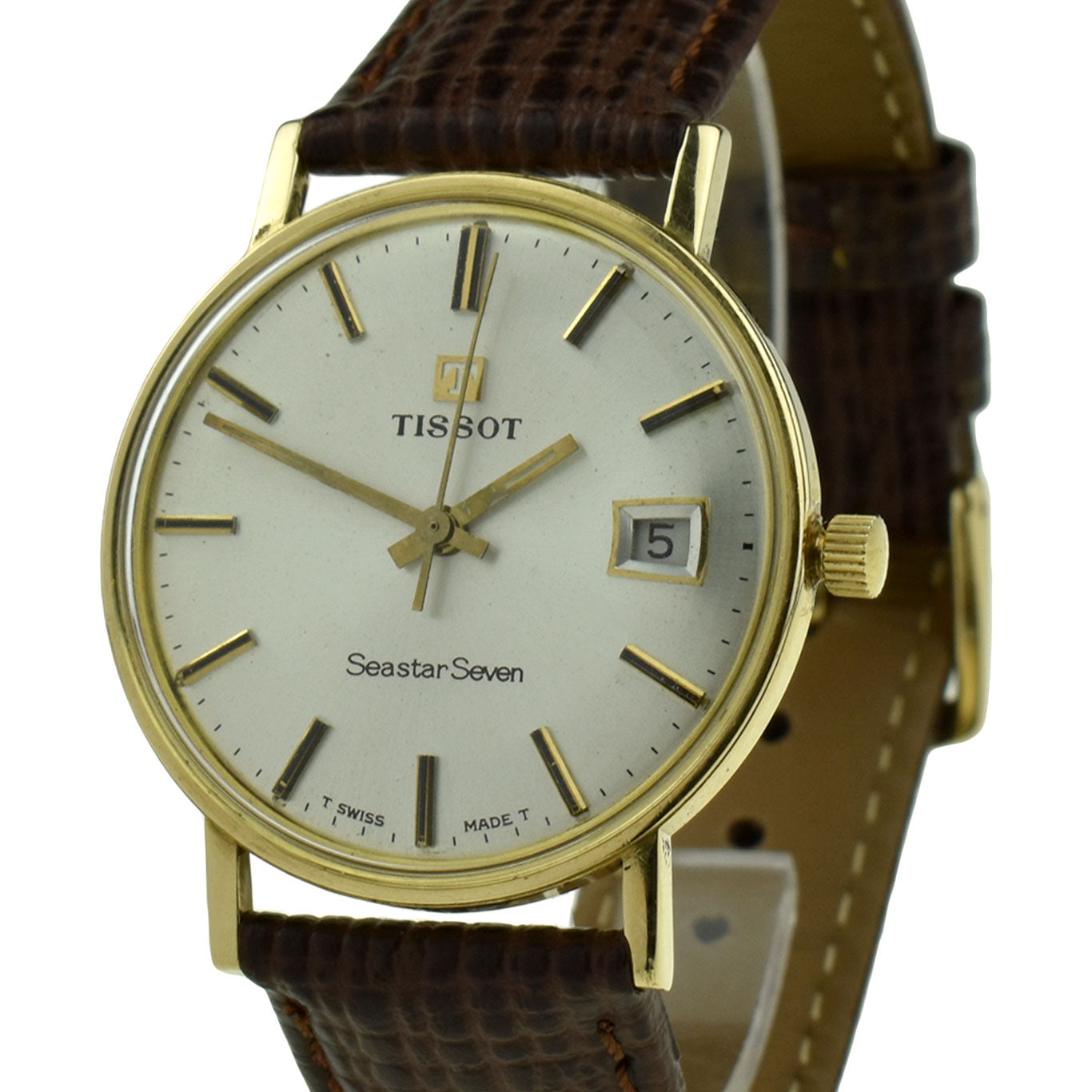 Tissot Seastar Seven Vintage 9ct Gold Mechanical Wristwatch