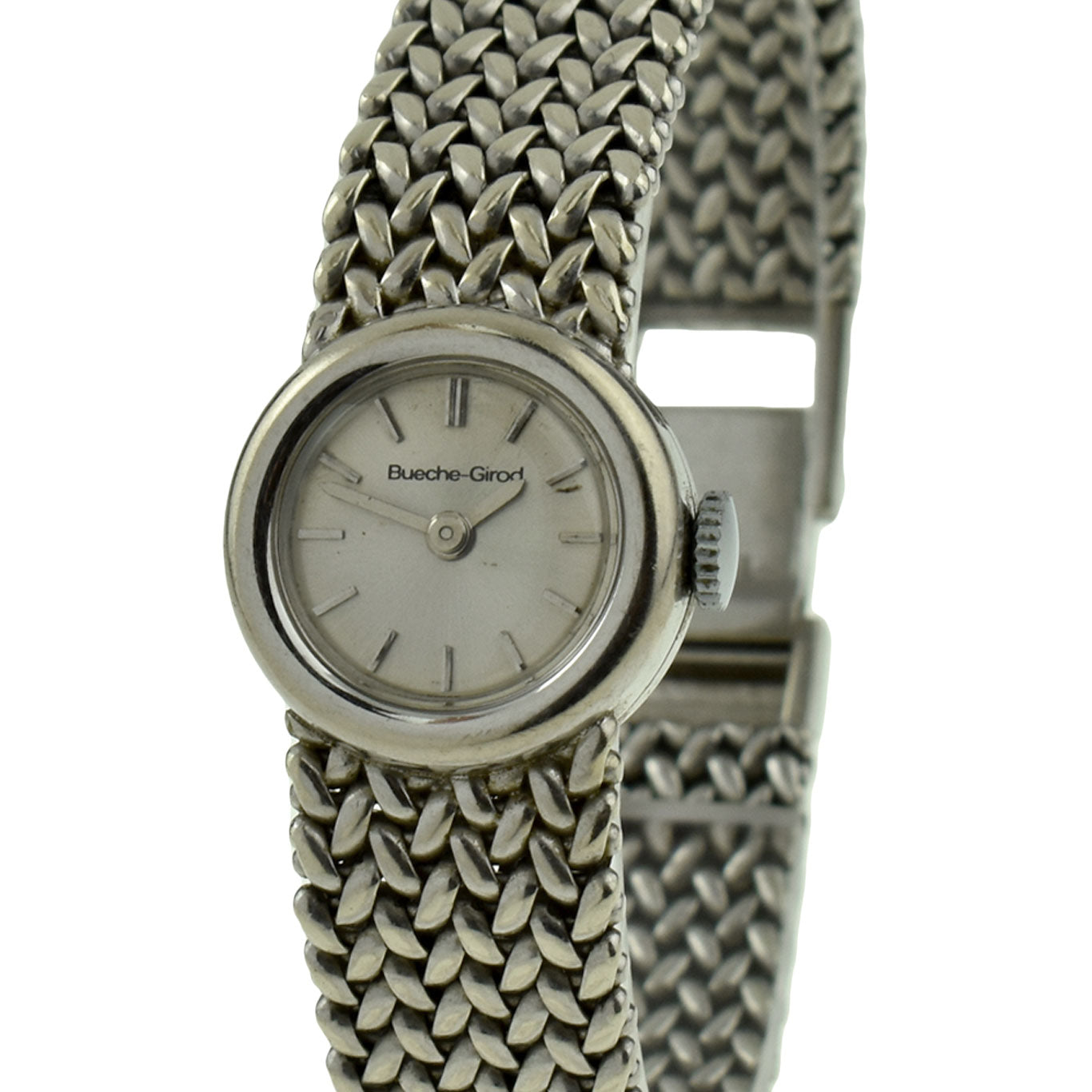 Bueche-Girod 9ct White Gold Mechanical Wristwatch