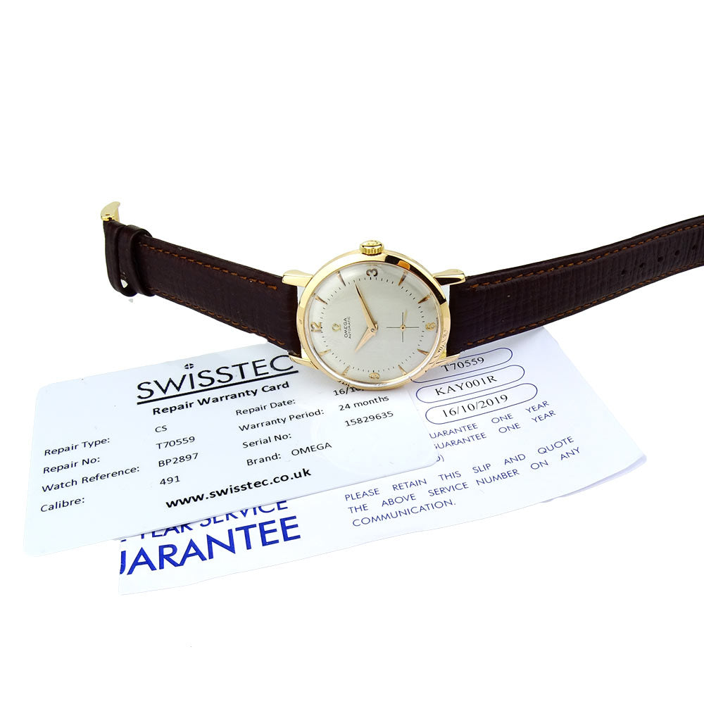 Omega 18k Rose Gold Vintage Automatic