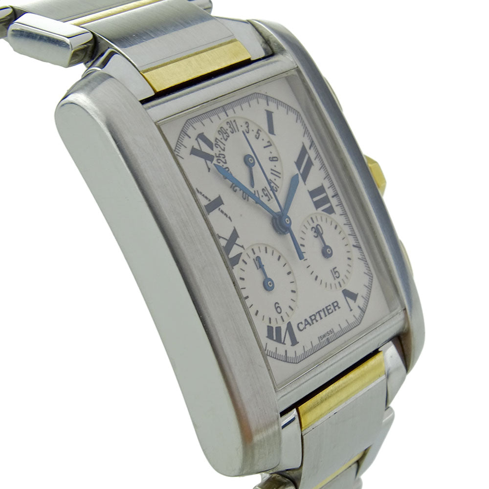 Cartier Tank Francaise Chronoflex Steel &amp; Gold W51004Q4