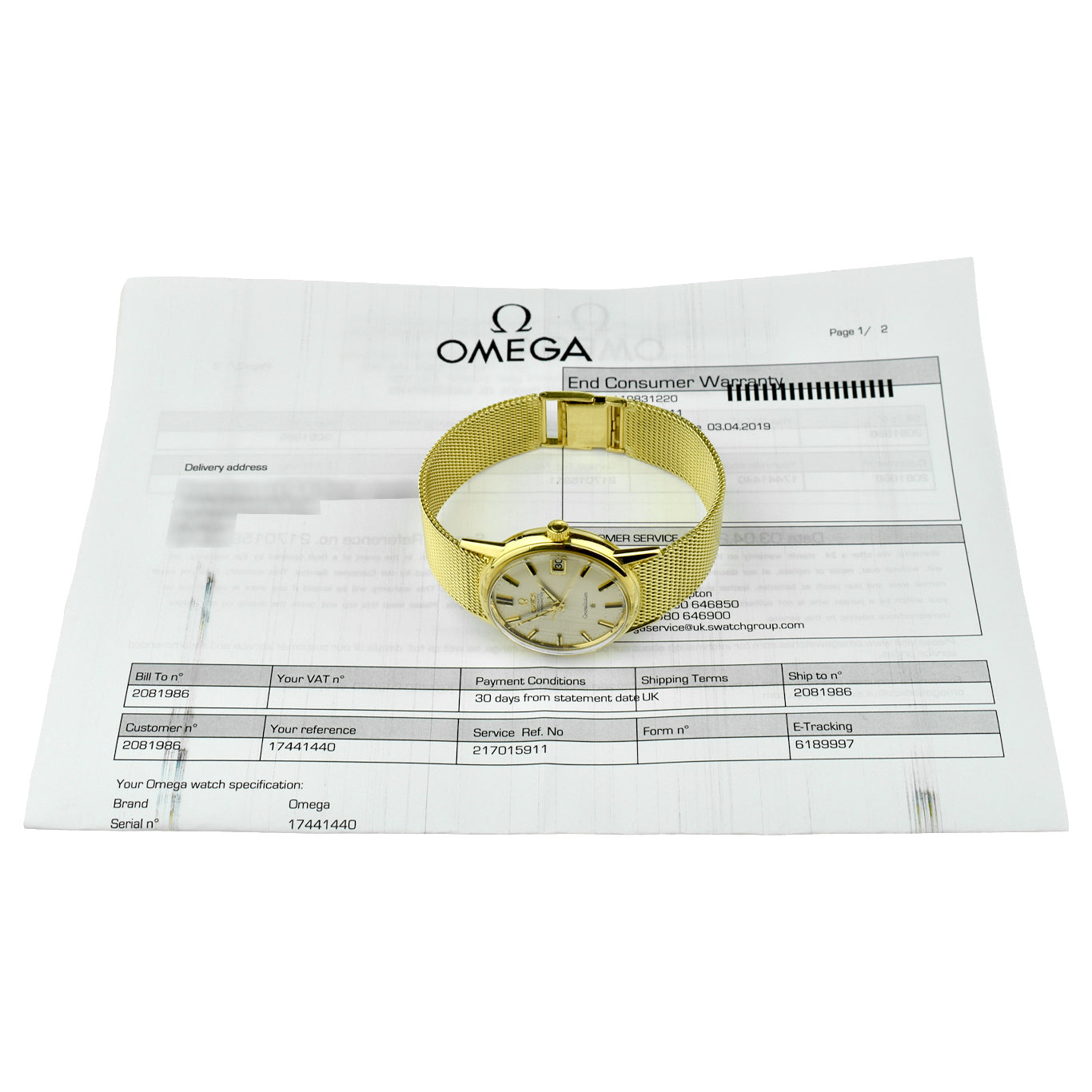 Omega Constellation Vintage 18ct Gold Automatic