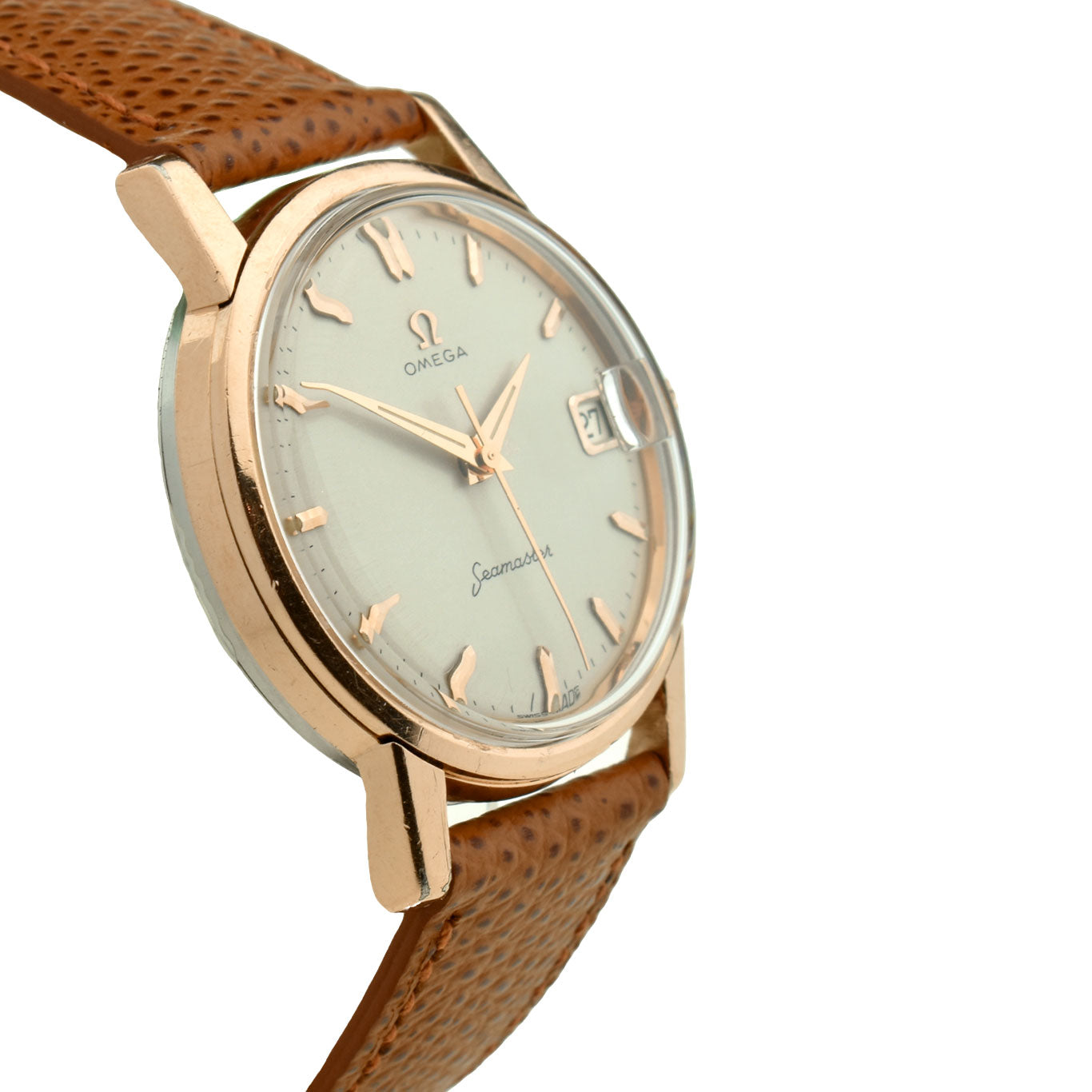 Omega Seamaster Vintage Rose Gold Cap Mechanical Wristwatch
