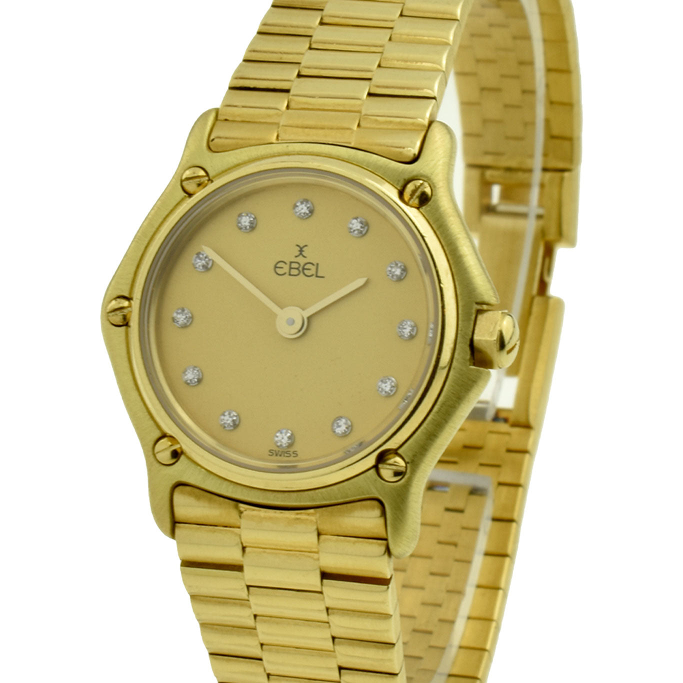 Ebel Lady Classic Wave Mini 18ct Gold 866901
