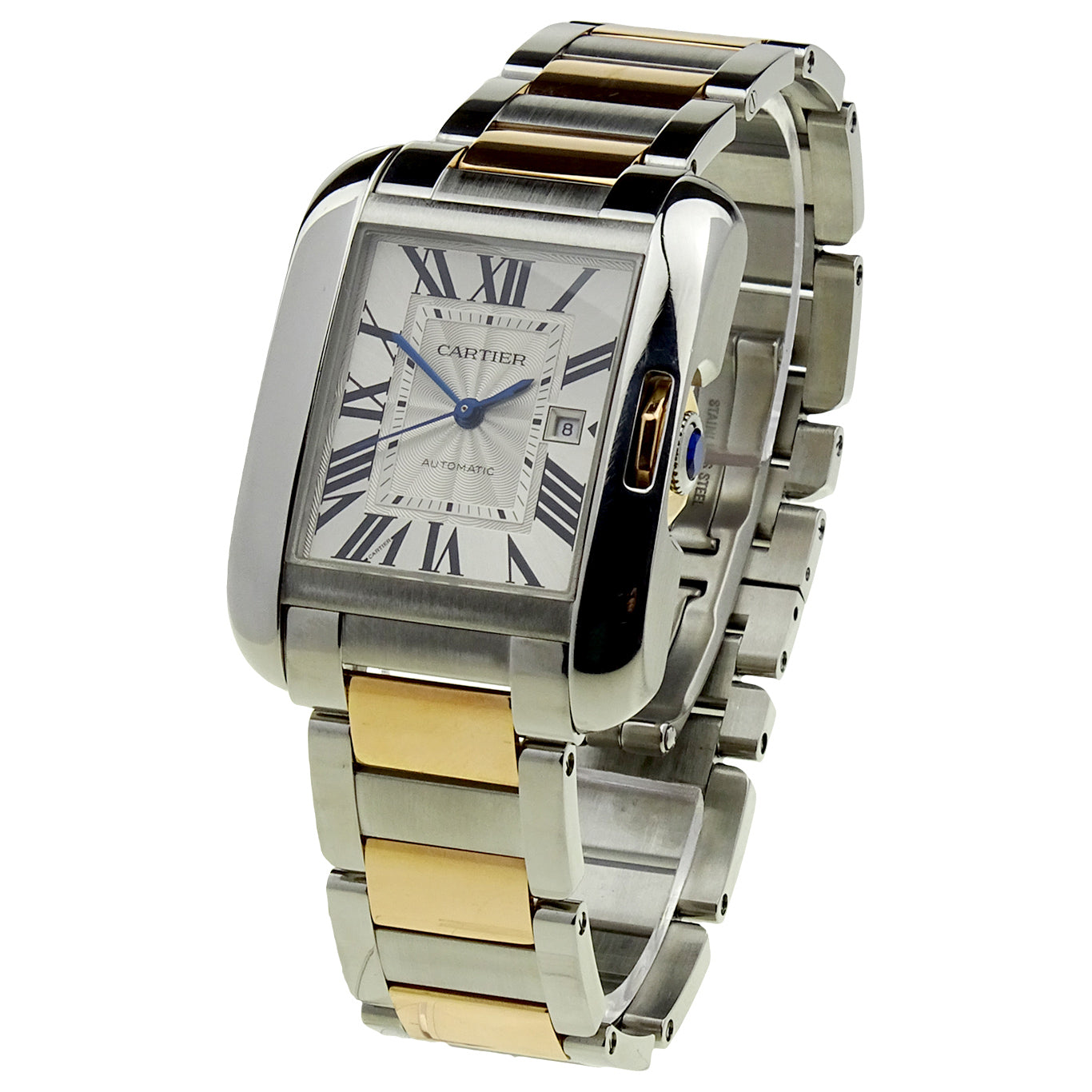 Cartier Tank Anglaise Steel &amp; Rose Gold Automatic W5310007