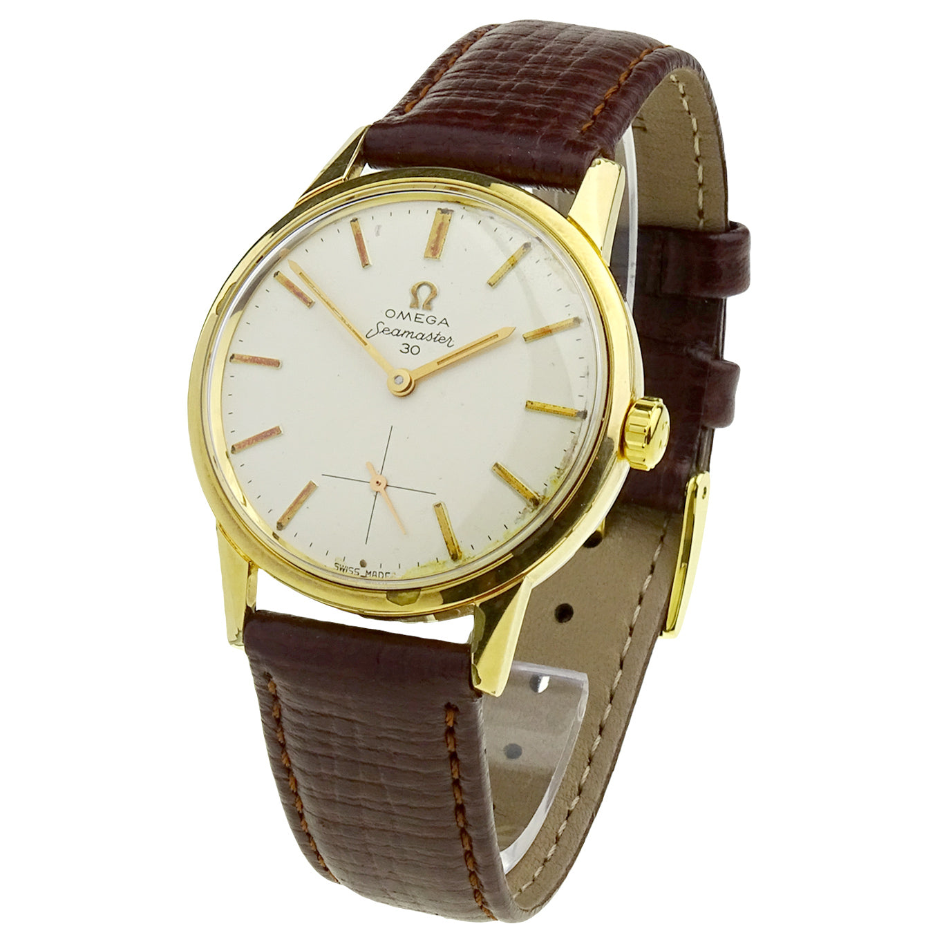 Omega Seamaster 30 Gold Plate Vintage Mechanical Wristwatch