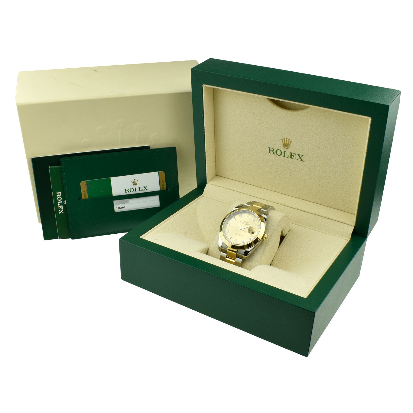 Rolex Datejust 41 Oyster Perpetual Steel &amp; Gold Diamond Dot 126303