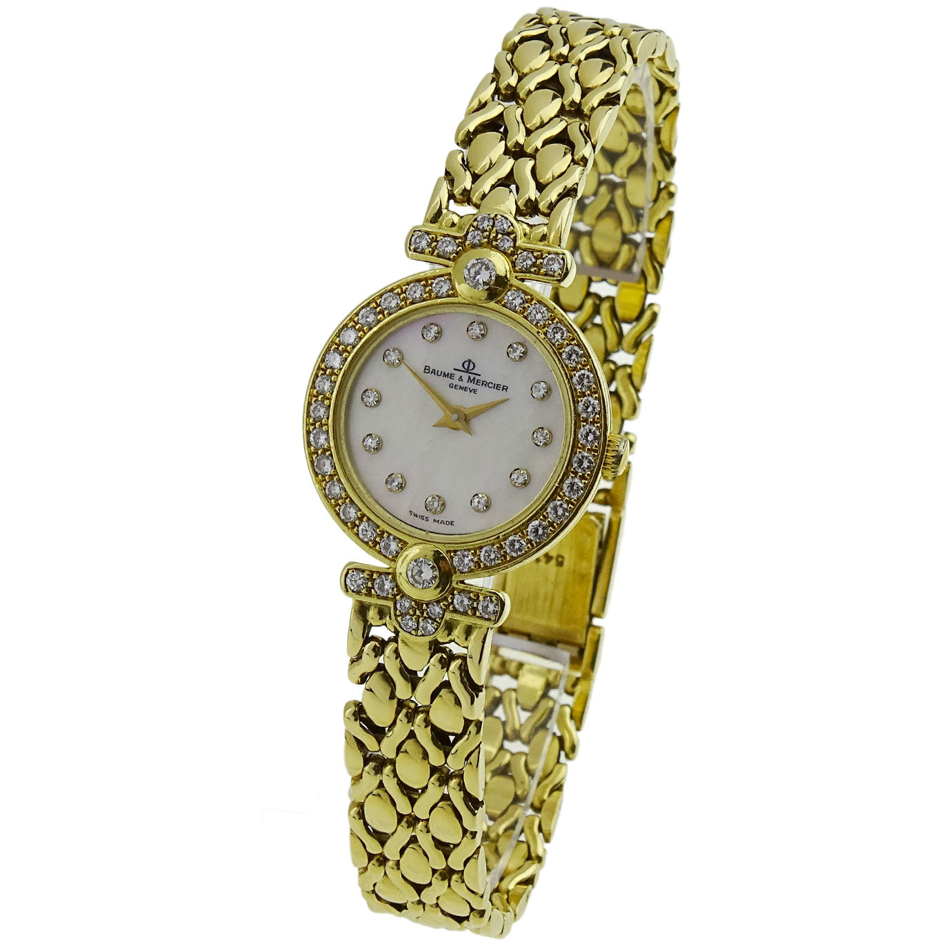 Baume &amp; Mercier 18k Gold Diamond Set Quartz