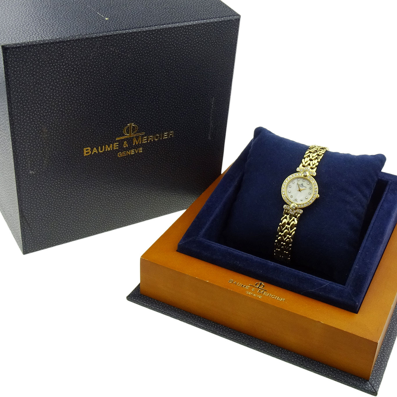 Baume &amp; Mercier 18k Gold Diamond Set Quartz