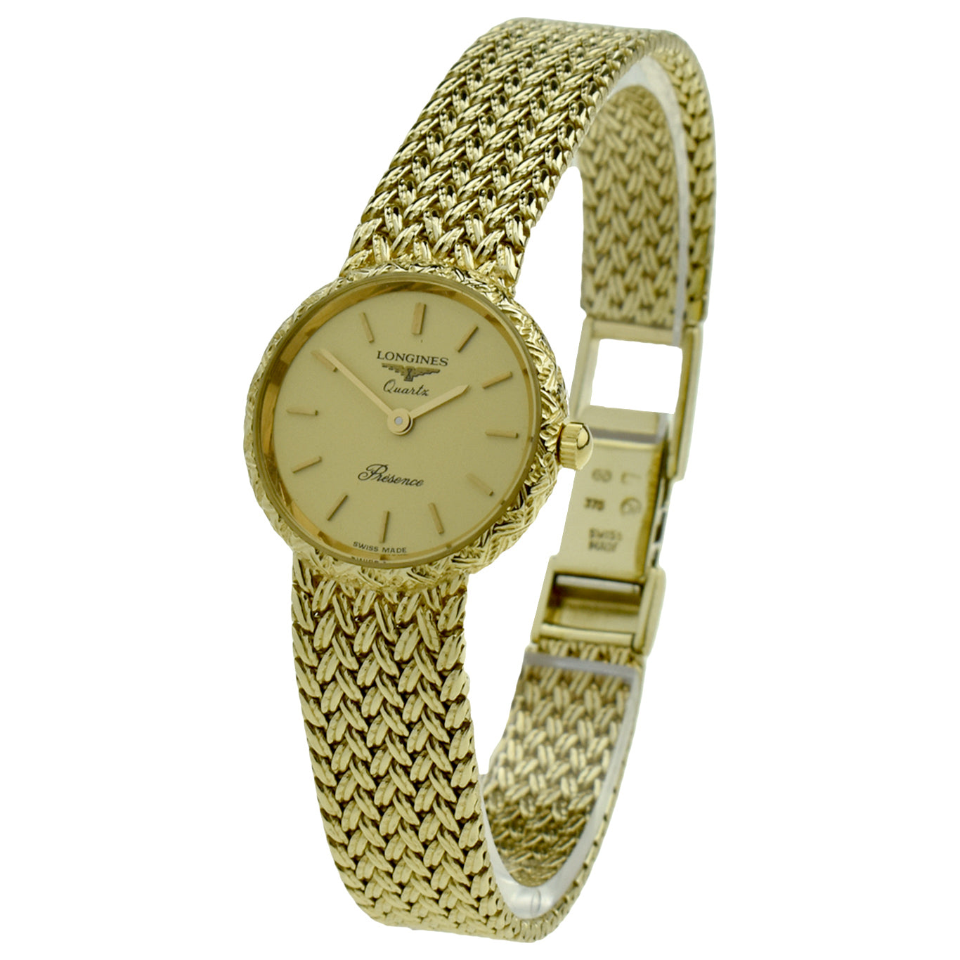 Longines Presence Ladies 9ct Gold Quartz Wristwatch