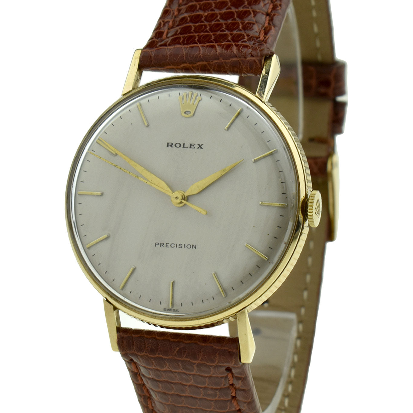 Rolex Precision Vintage 9ct Gold Mechanical Wristwatch