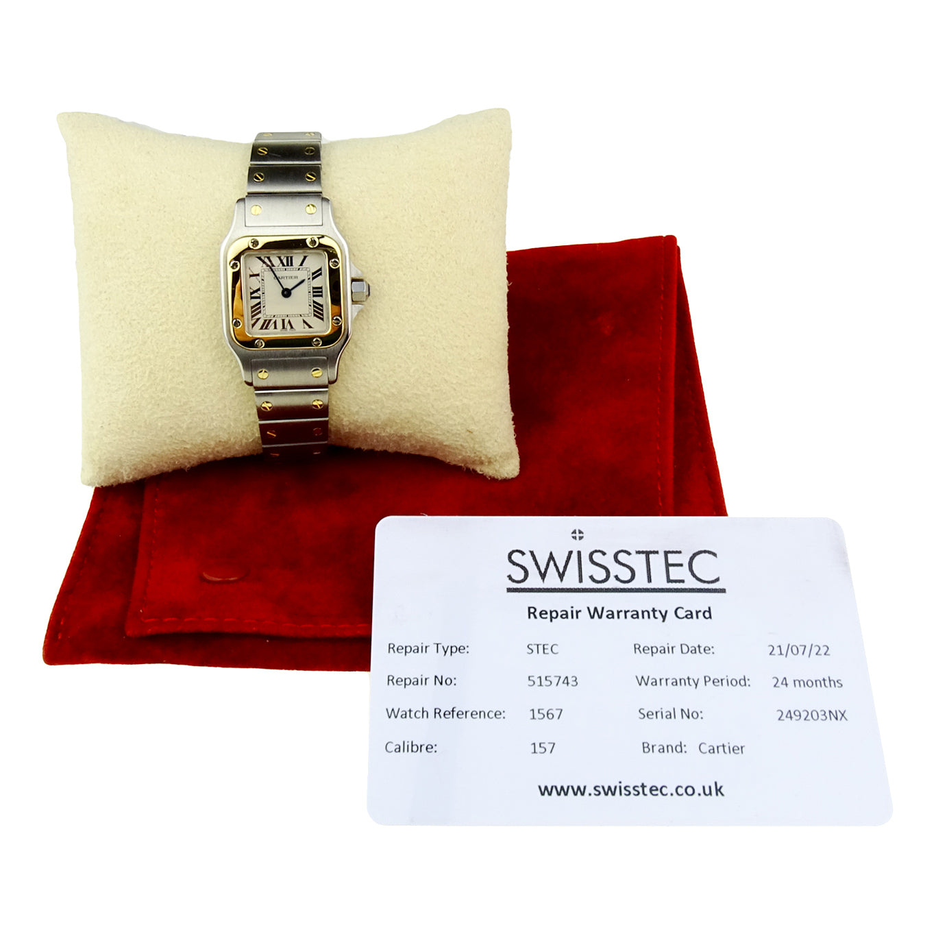 Cartier Lady Santos Galbee Steel &amp; Gold Quartz 1567