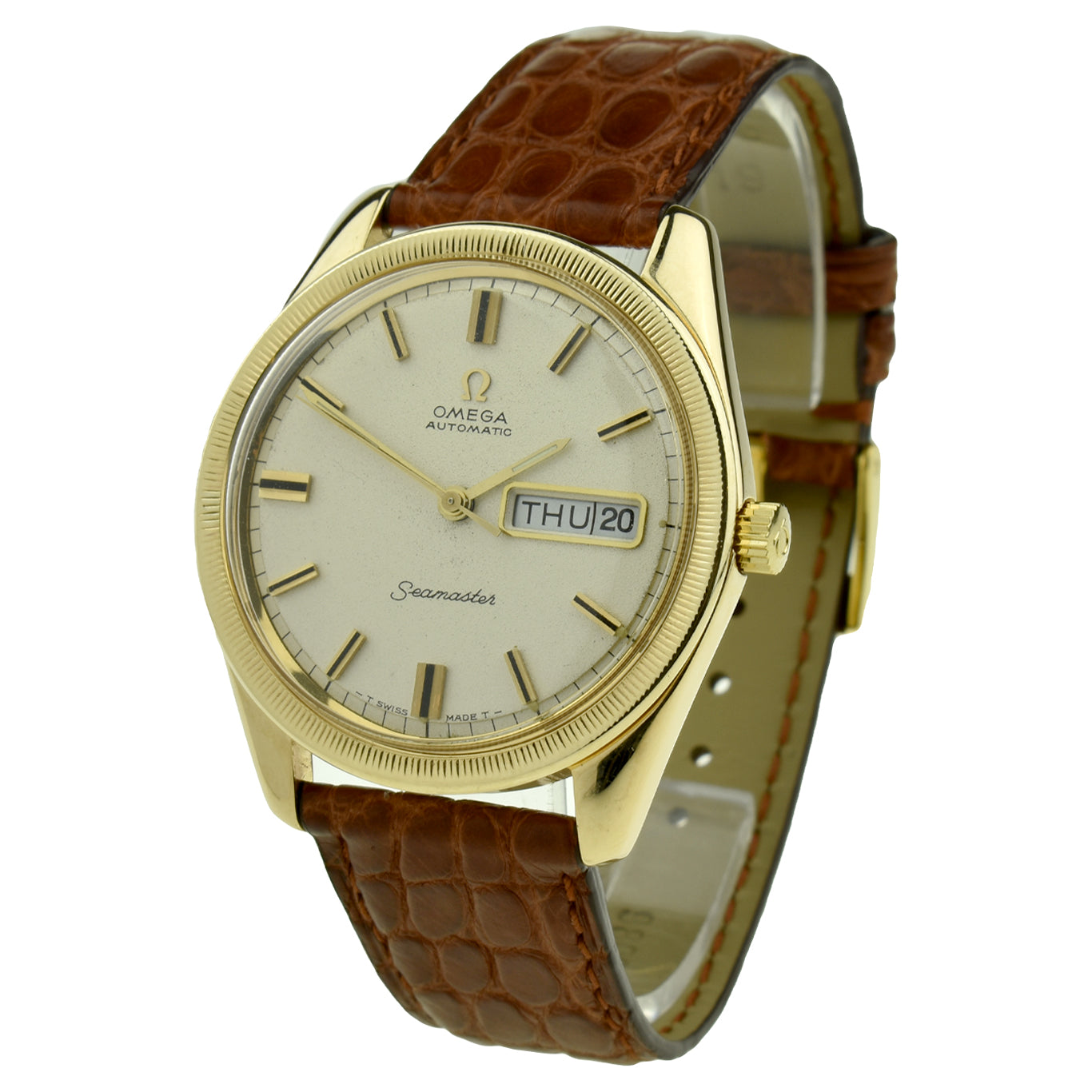 Omega Seamaster Day-Date 9ct Vintage Automatic Wristwatch